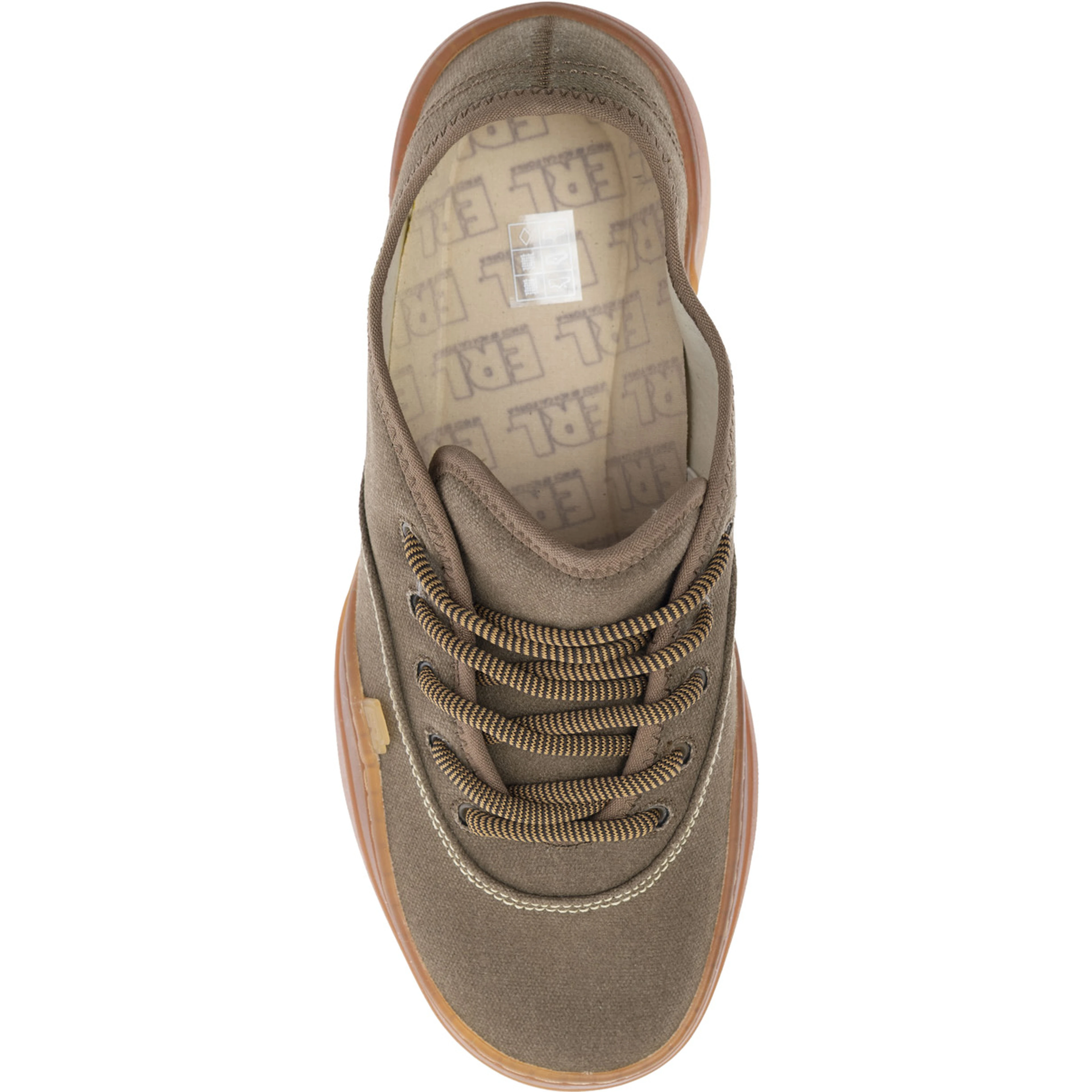 Low Skate  Brown Low Top Sneakers with Contrasting Sole in Cotton Man