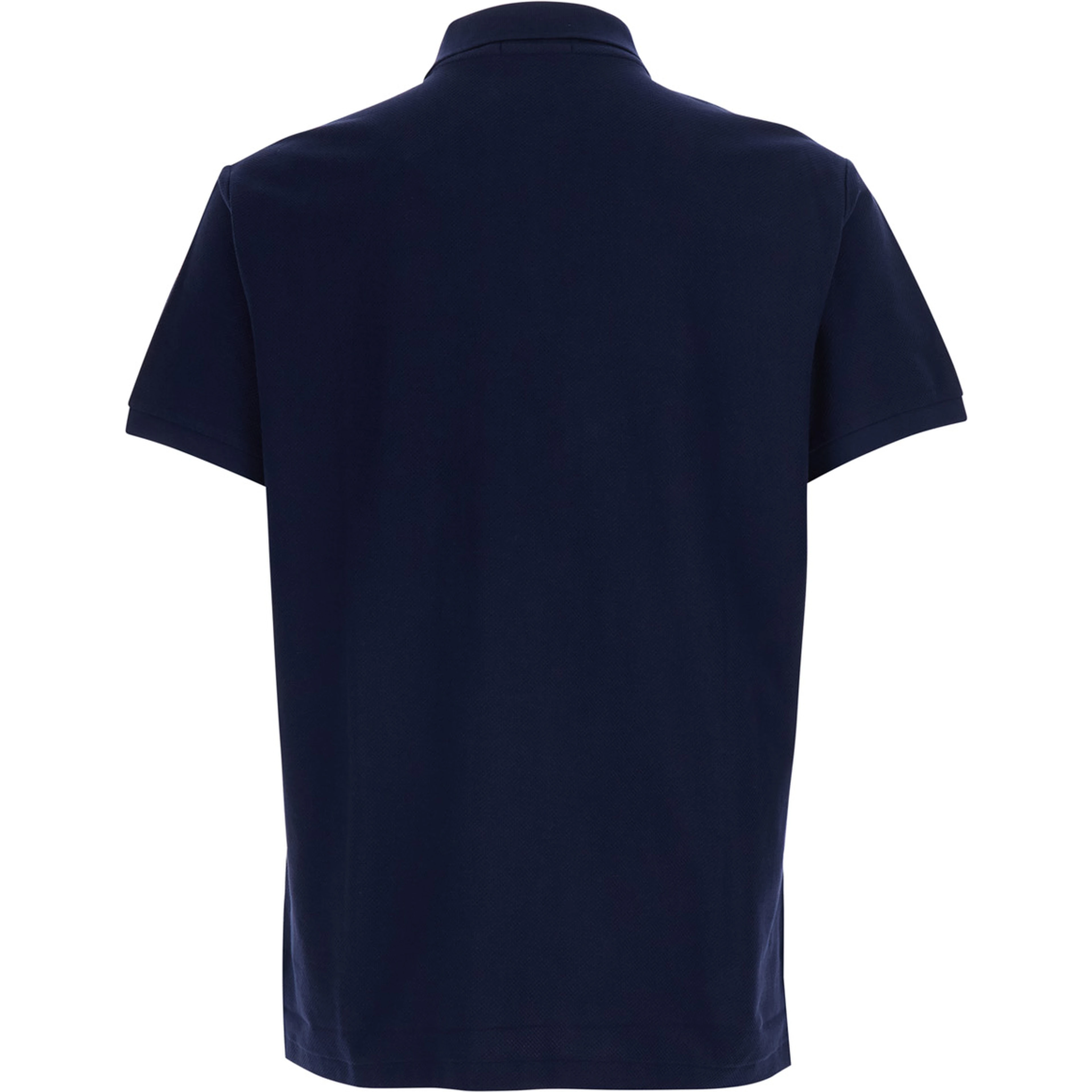 Blue Polo Shirt with Classic Collar and Pony Embroidery on the Front in Cotton for Men