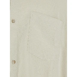 Gray Leo Shirt with classic collar and Long Sleeves in Tech Fabric Men