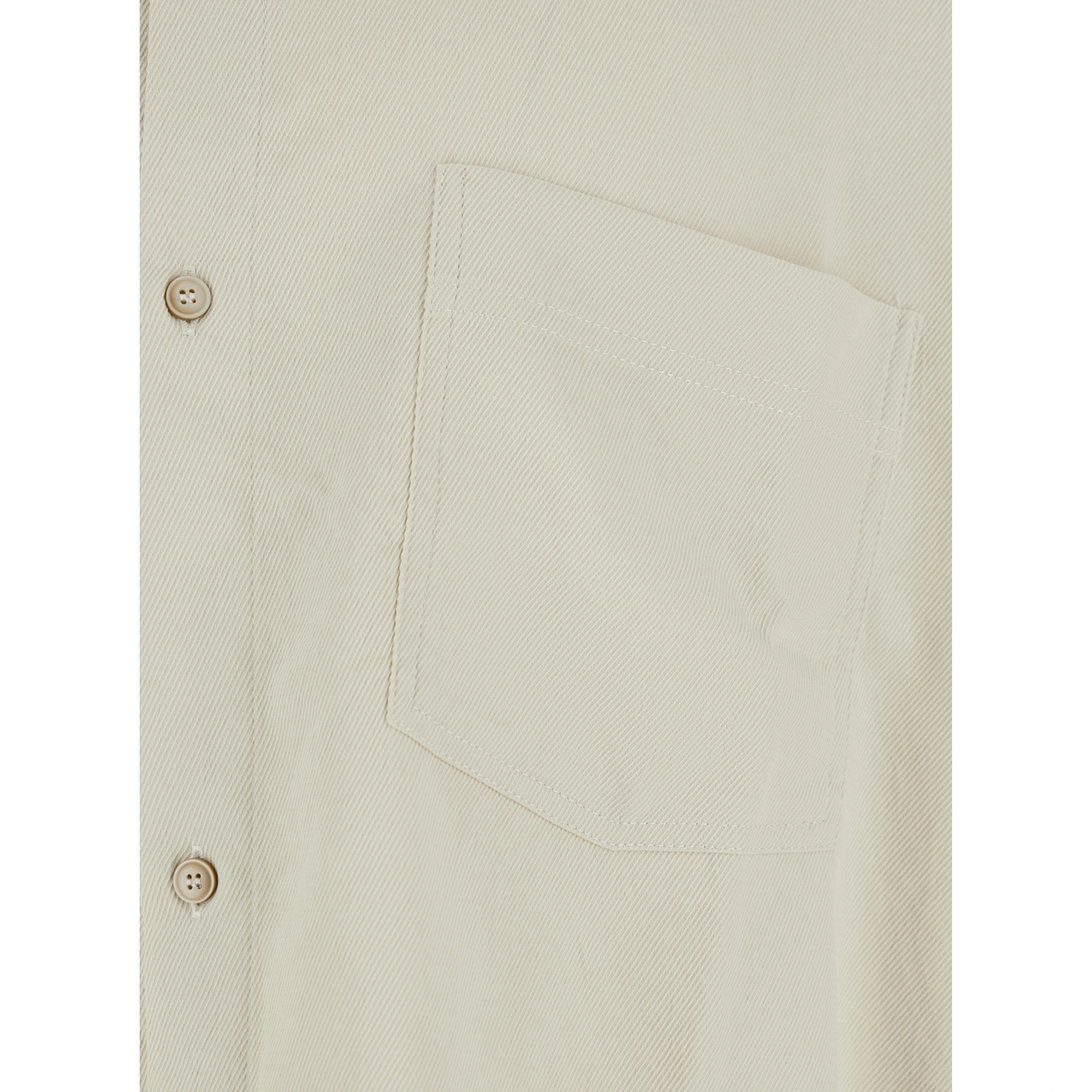 Gray Leo Shirt with classic collar and Long Sleeves in Tech Fabric Men