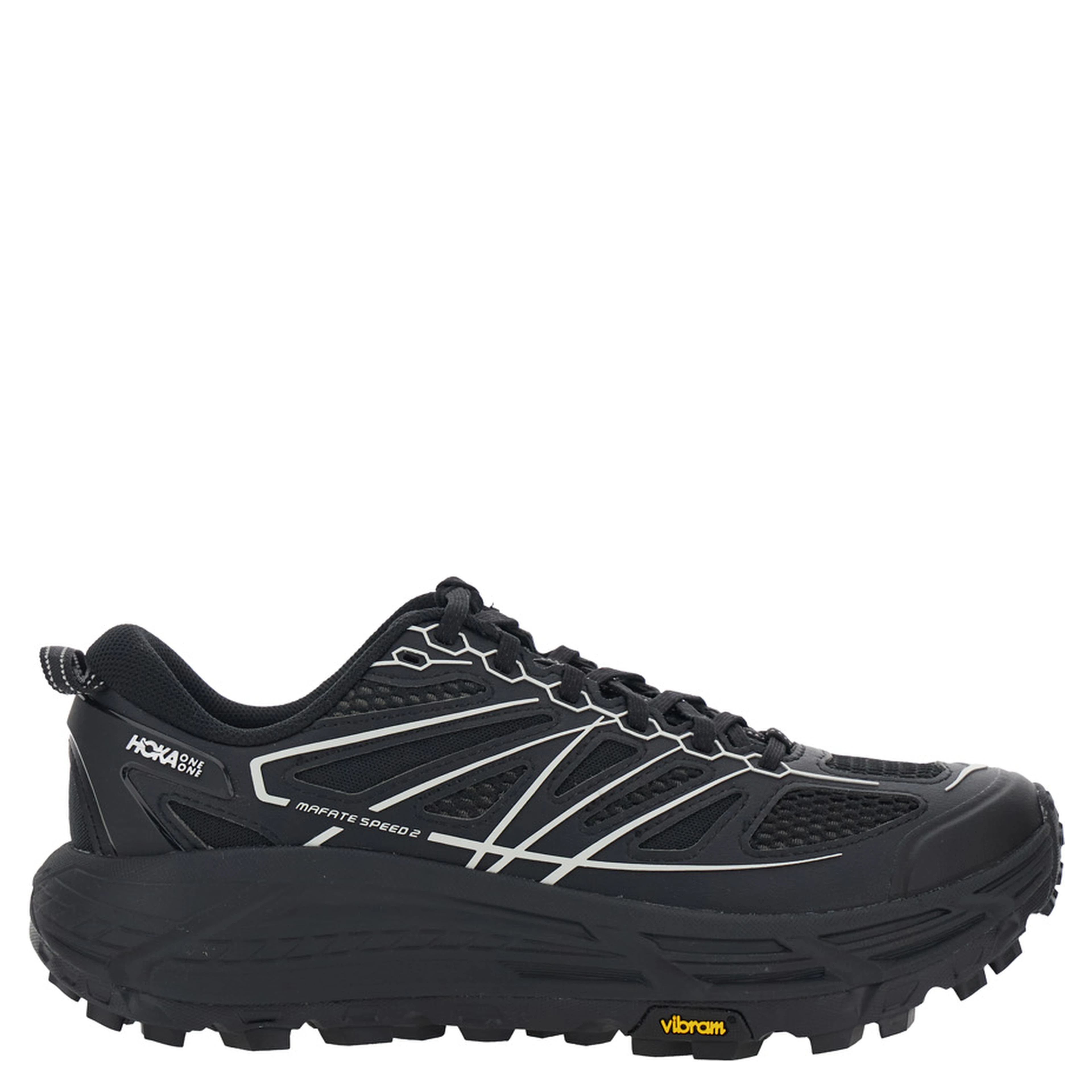 U Mafate Speed 2TS Black Sneaker Low Top with Pull-tab and Lace-up Closure on the Front in Tech Fabric Unisex