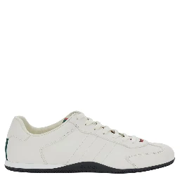 Elan New White Sneakers with Web detail on the Back in Leather Man