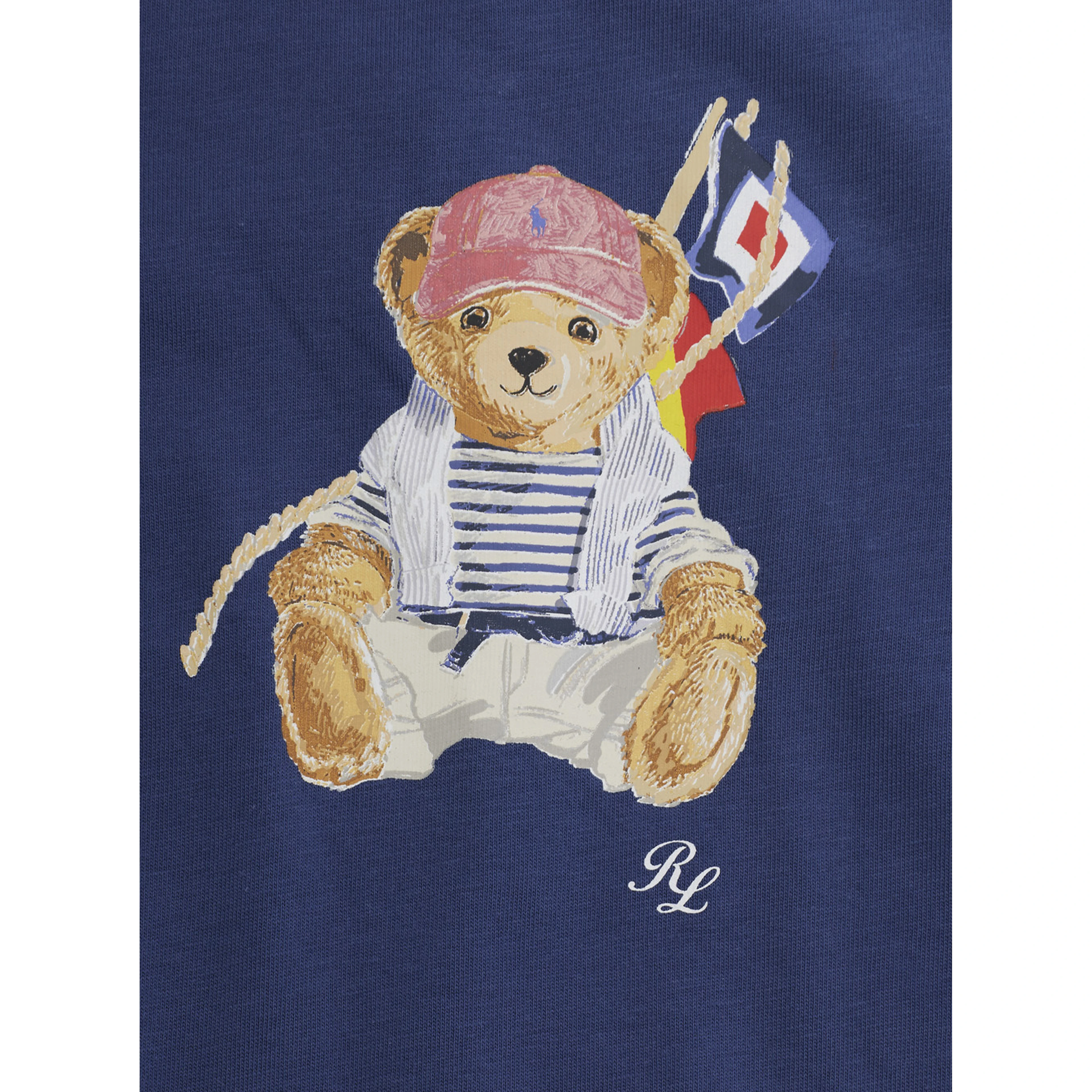 KNIT-SHORTALL Blue - Overall with adjustable straps and front logo - In Cotton - Child