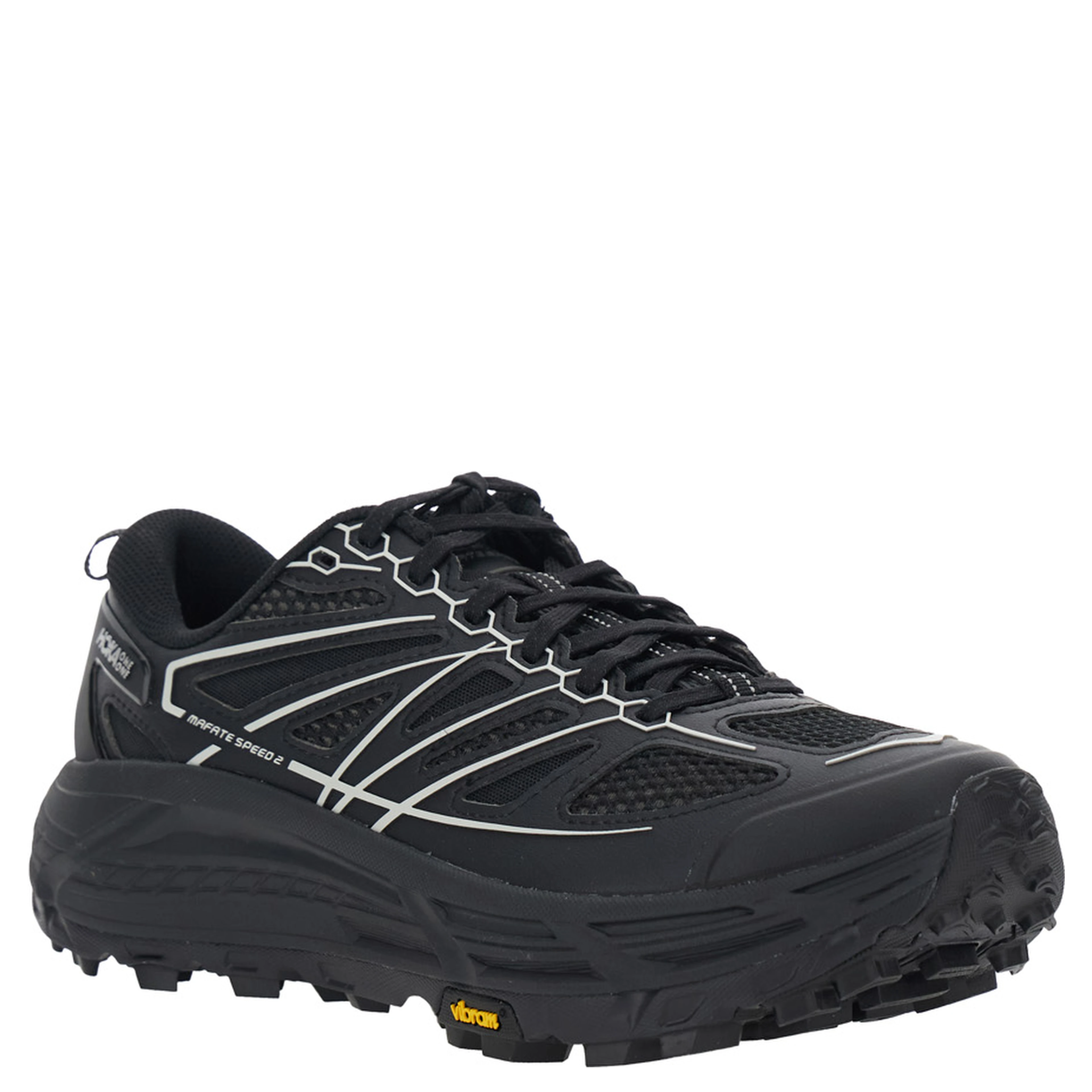 U Mafate Speed 2TS Black Sneaker Low Top with Pull-tab and Lace-up Closure on the Front in Tech Fabric Unisex