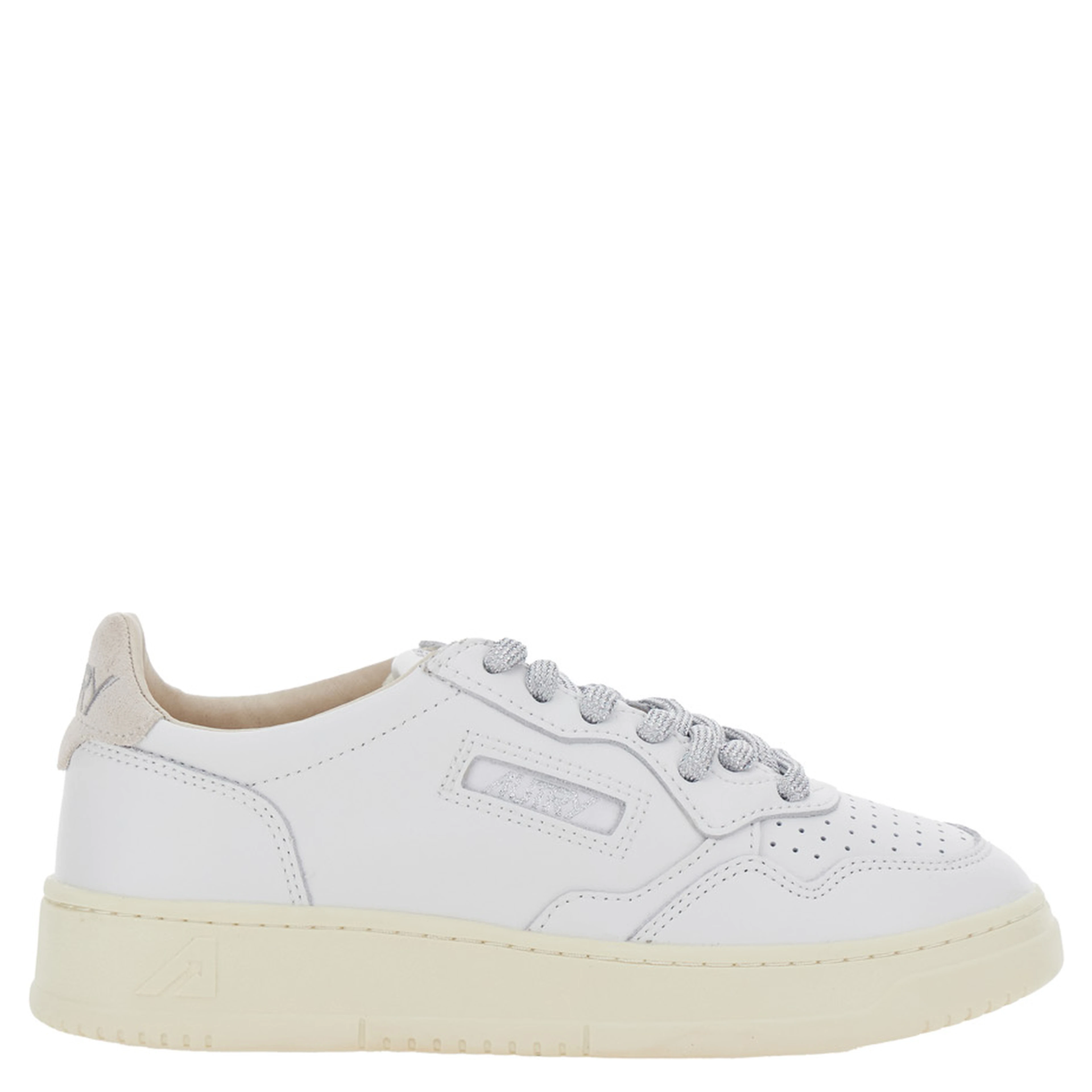 Medalist White Low Top Sneakers with Lace Closure in Leather Woman