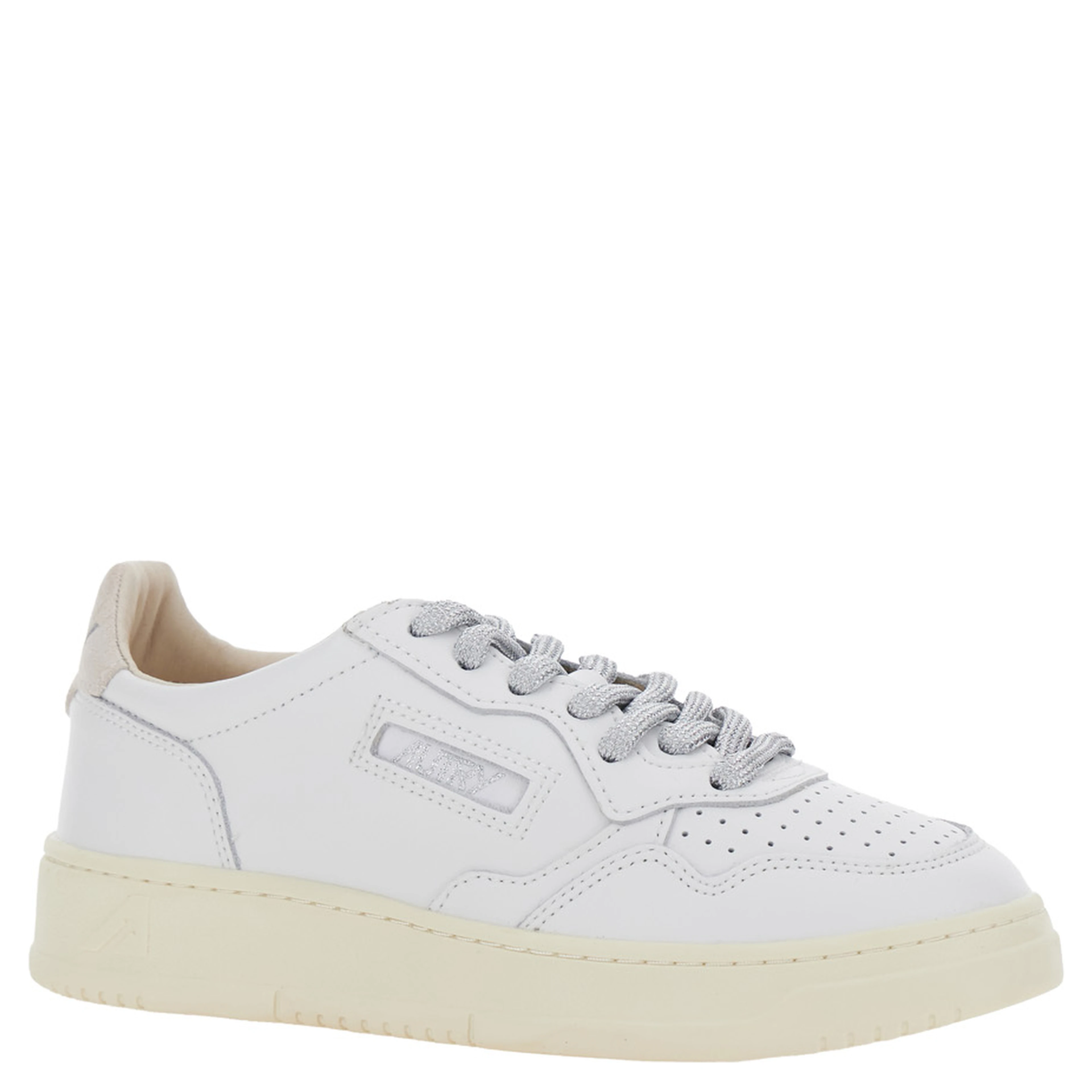 Medalist White Low Top Sneakers with Lace Closure in Leather Woman