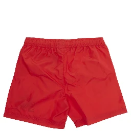 red Swim shorts with elasticated waist and logo on the front in tech fabric boy