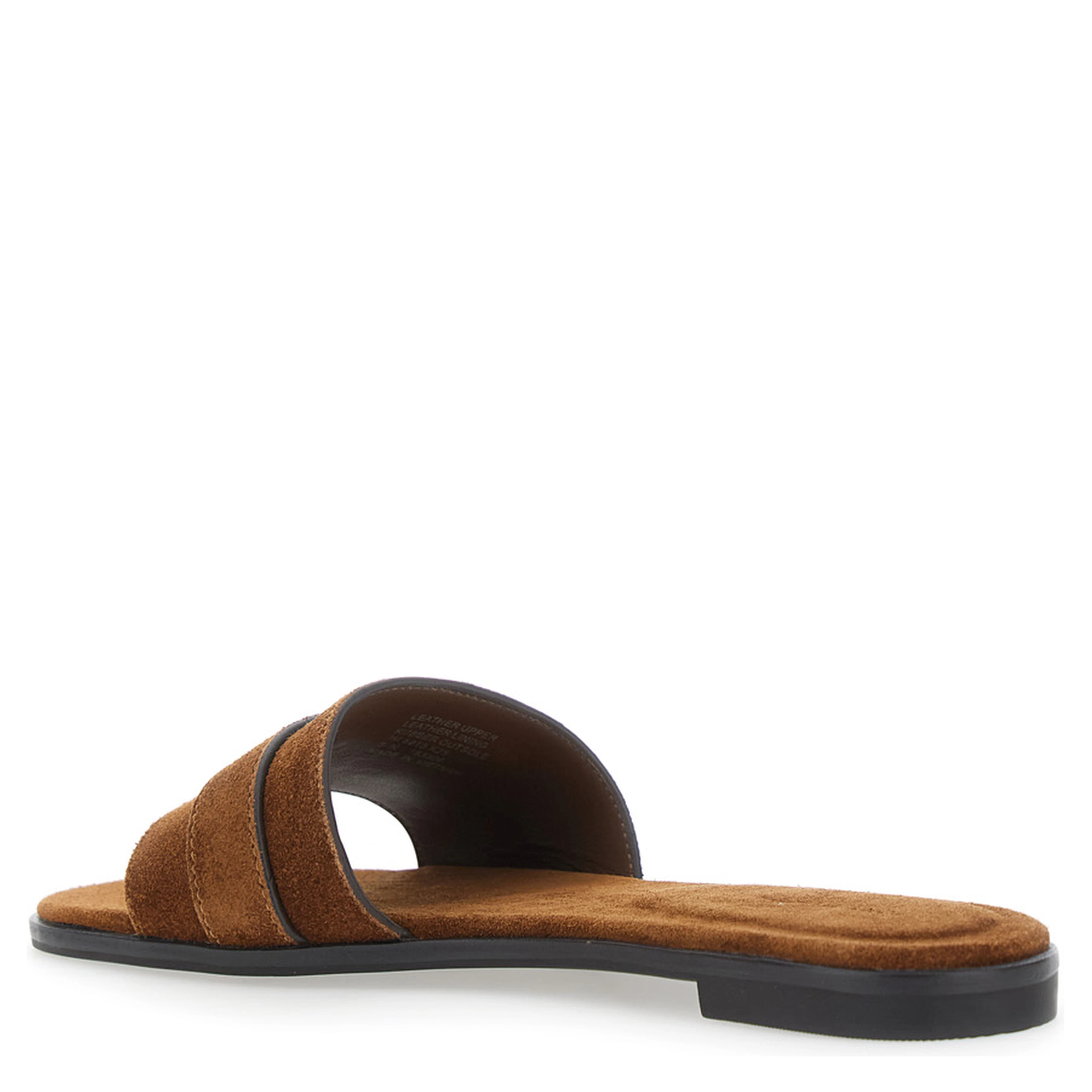 Romy Brown Sandals with Logo Plaque on the Front in Suede Woman