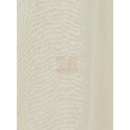 Beige Long-Sleeved Shirt with Classic Collar in Linen for Women