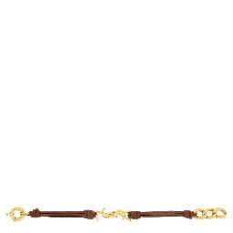 Bracelet with Cassandre in the center and Clasp Closure in Nappa Leather and Gold Metal for Women