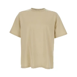 T-Shirt Brad Beige with Crew Neck and Short Sleeves in Cotton for Men
