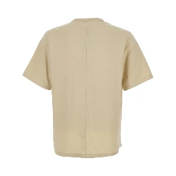 T-Shirt Brad Beige with Crew Neck and Short Sleeves in Cotton for Men