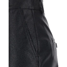 Black Skirt with Hidden Closure on the Front in Ecoleather Woman