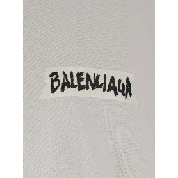 White Cotton T-shirt with Logo on Front and Back for Men