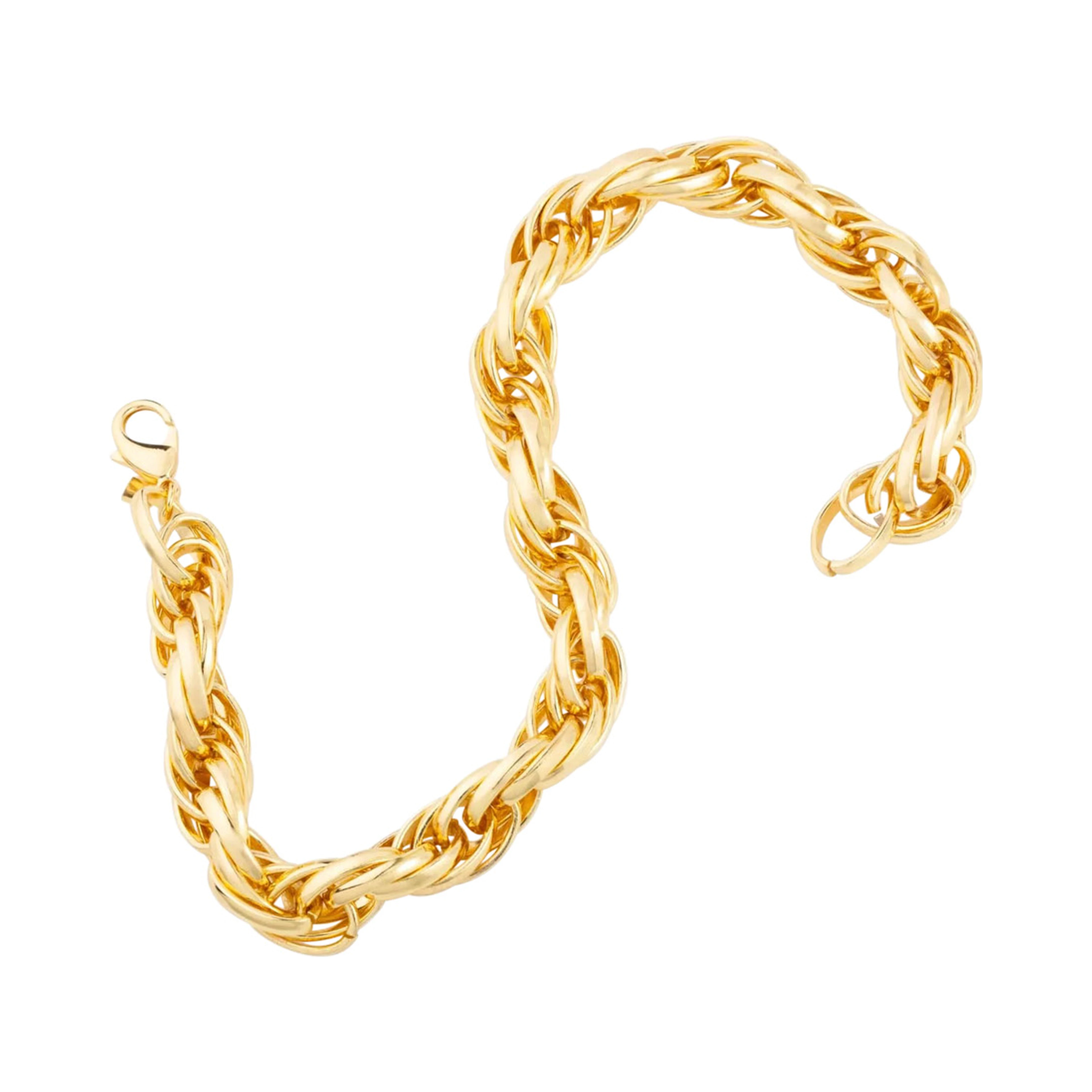 Lace Rose Gold color Necklace with Chain Design and Claw Clasp Closure in Metal for Women