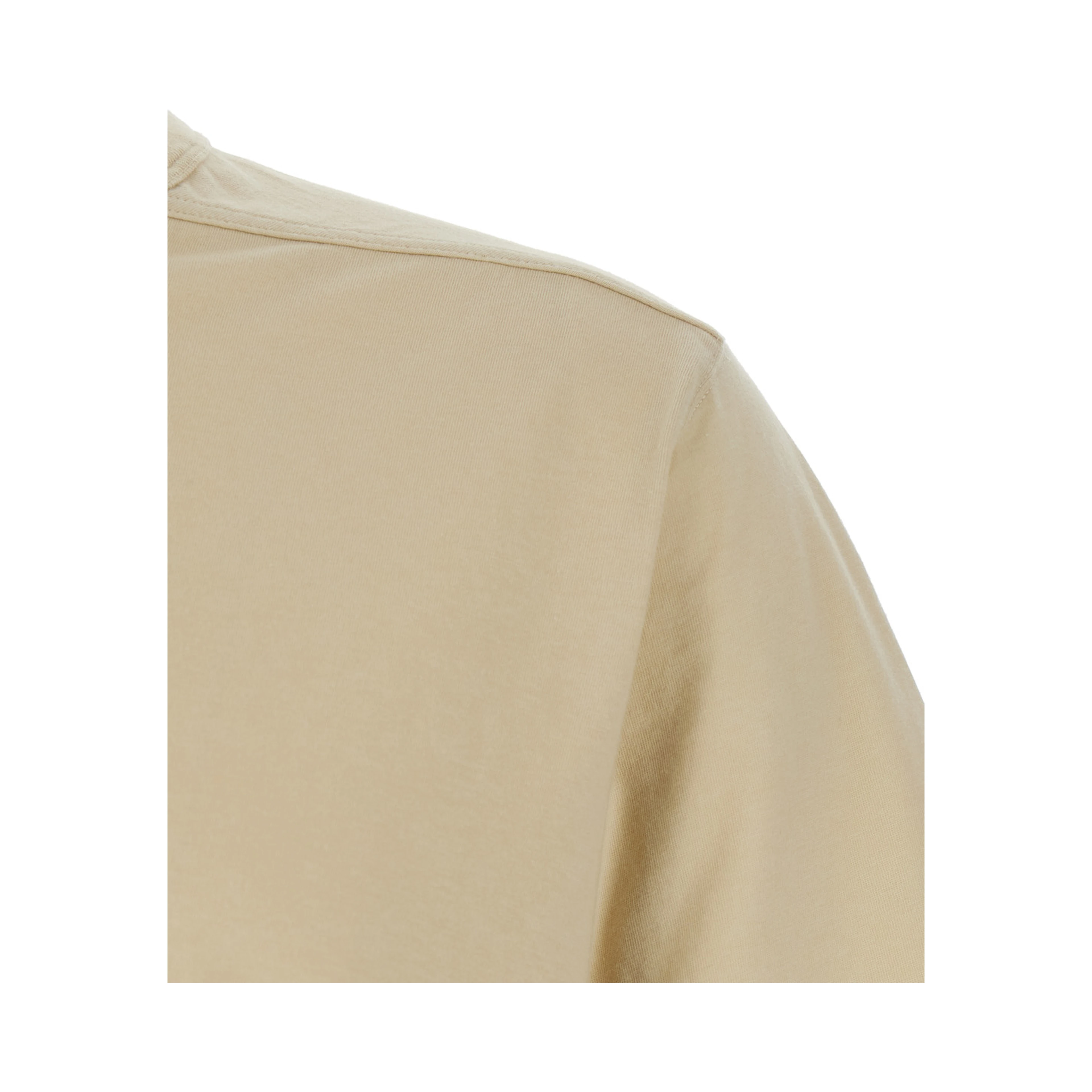 T-Shirt Brad Beige with Crew Neck and Short Sleeves in Cotton for Men