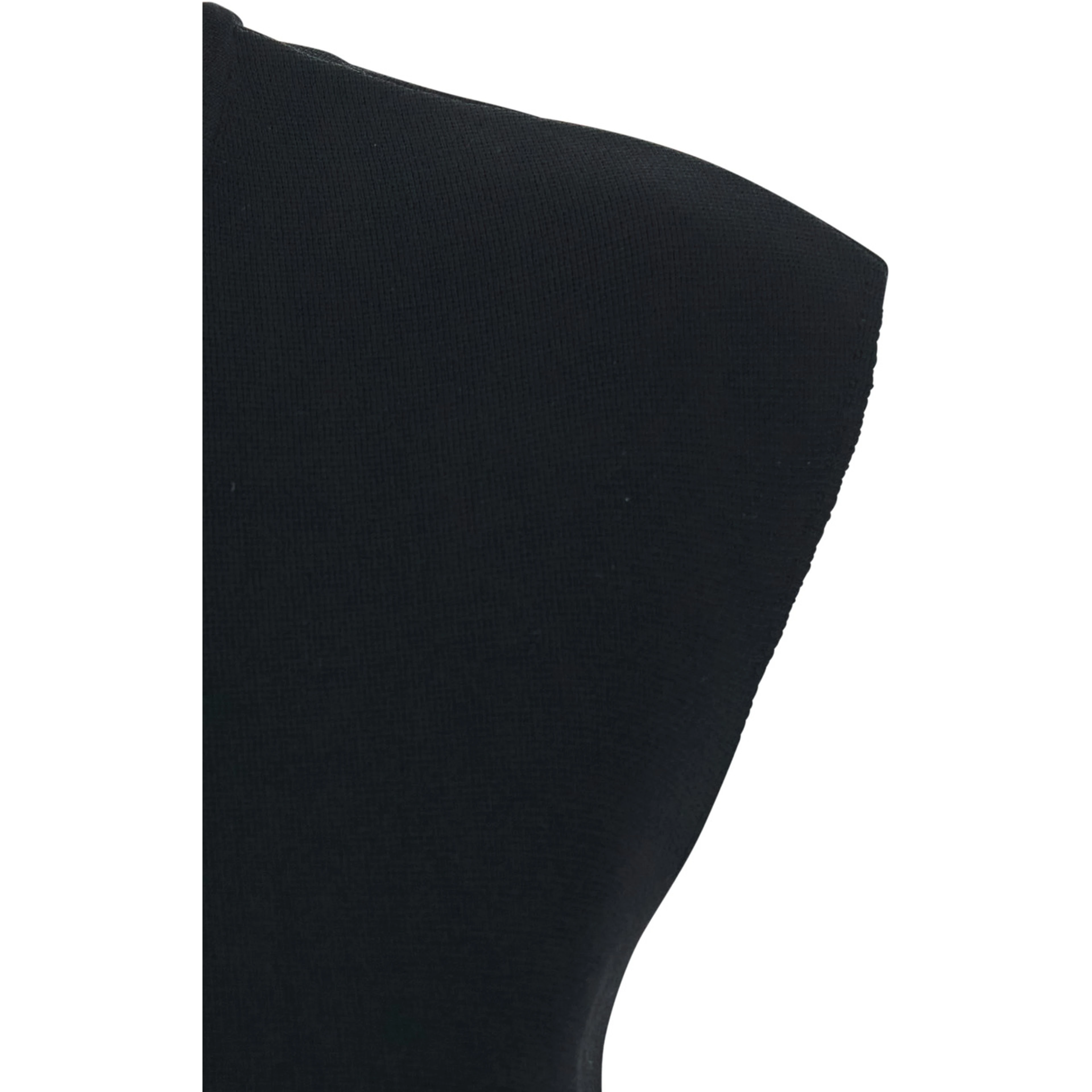Black Top with Round Neck and Short Design in Viscose Blend Women