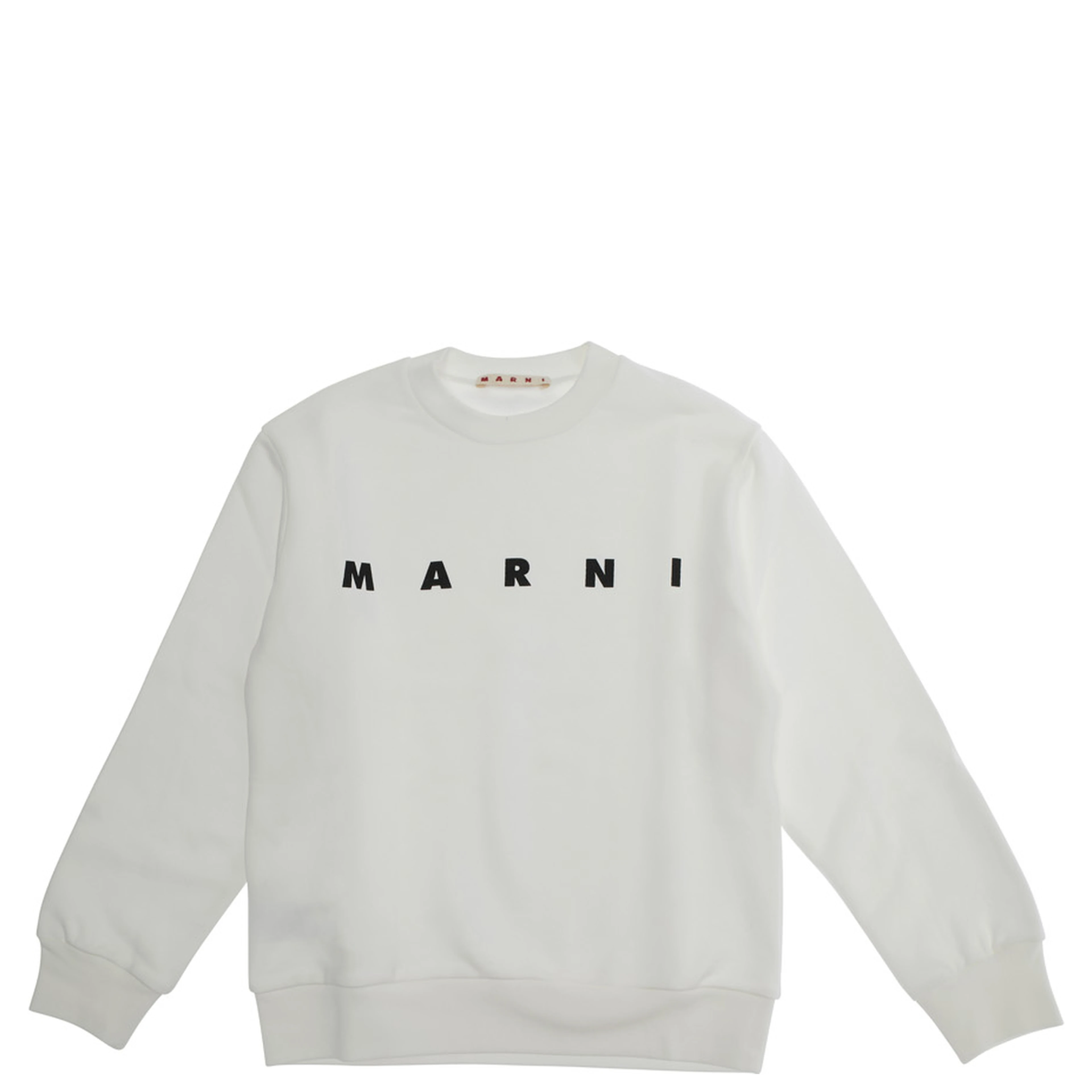 Sweatshirt M01612M00V0MS340U0M100 with crew neck and long sleeves in White Cotton for boy