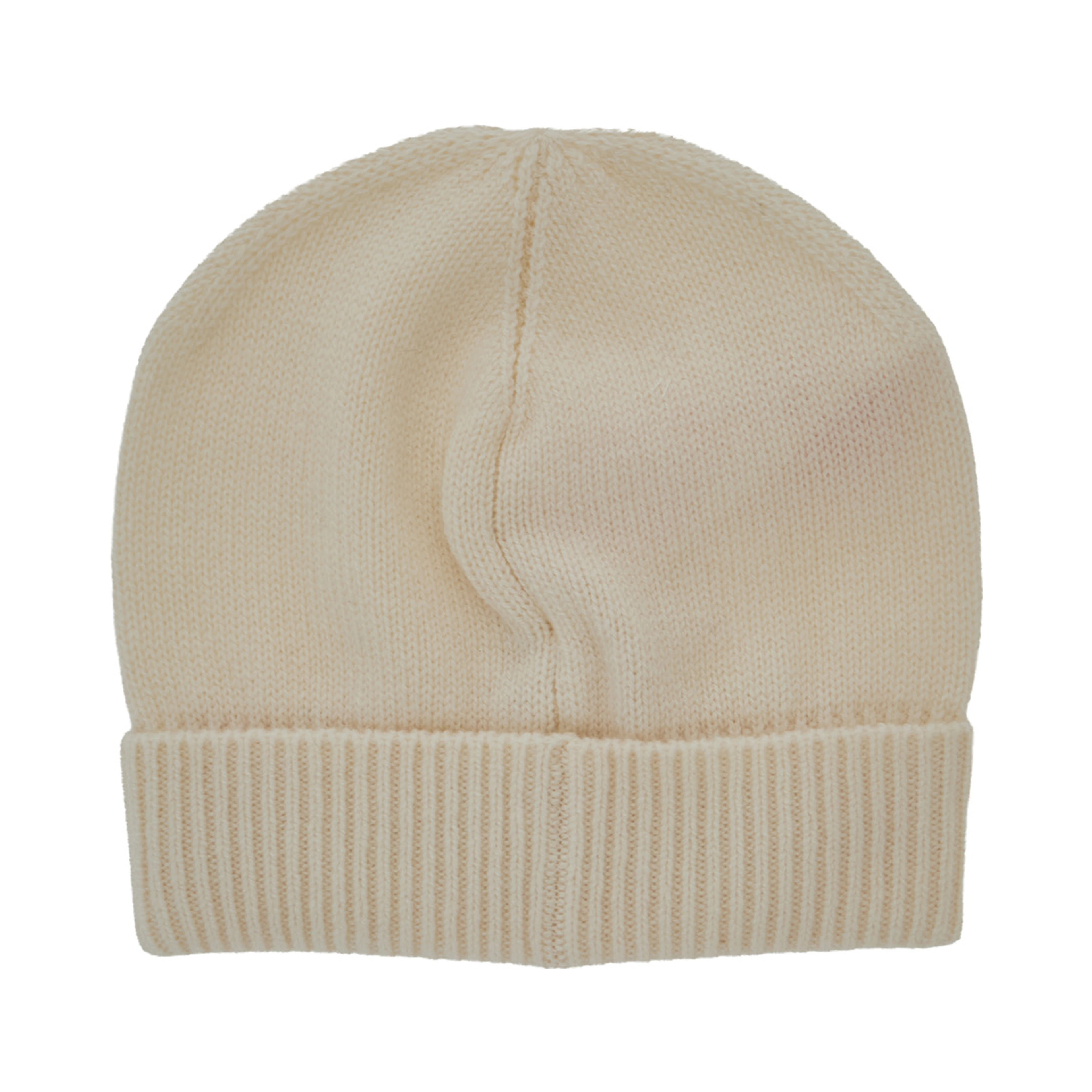 Unisex Hat in White Wool and Cashmere for Boy