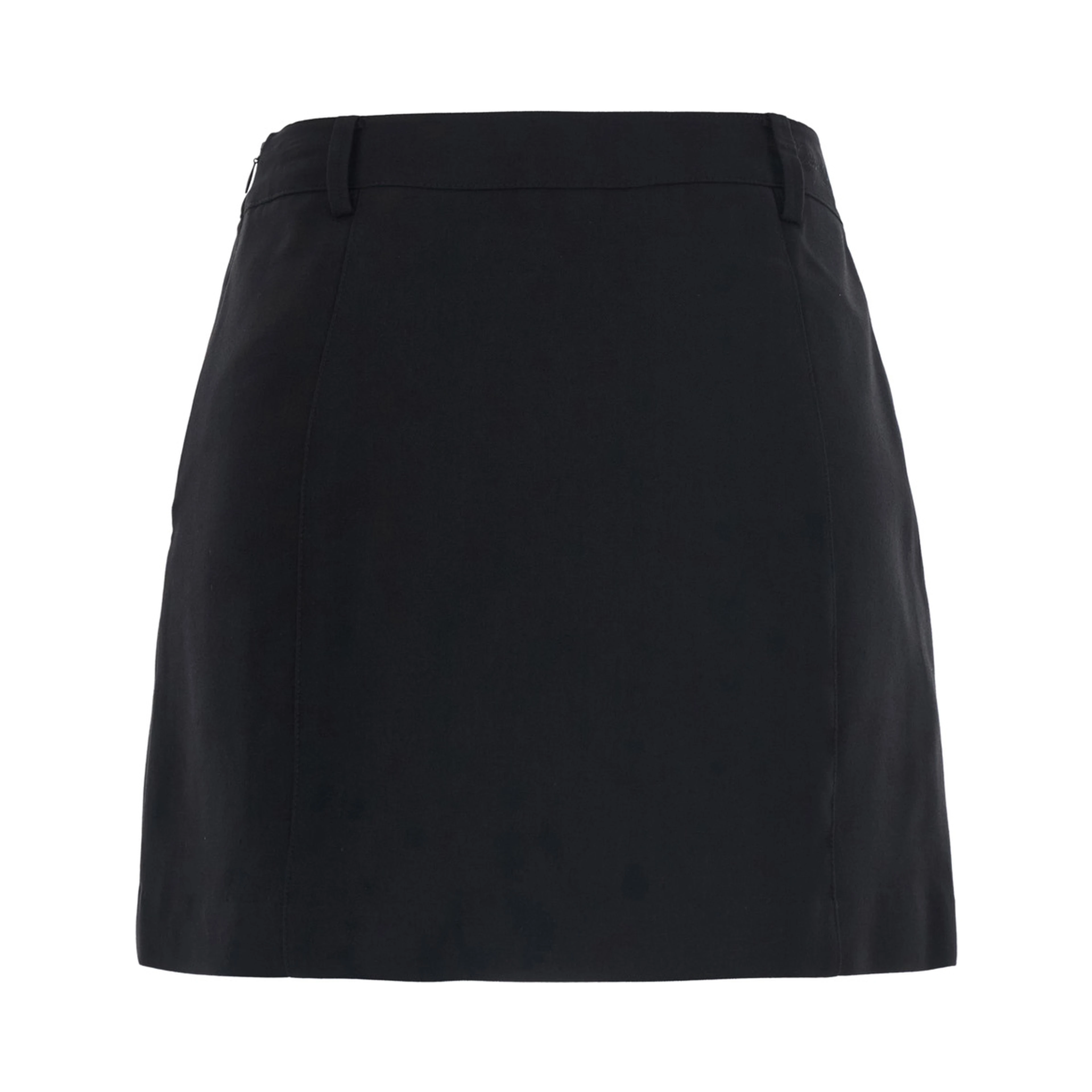 MINI SKIRT with elegant details and mixed fabric in Black for women