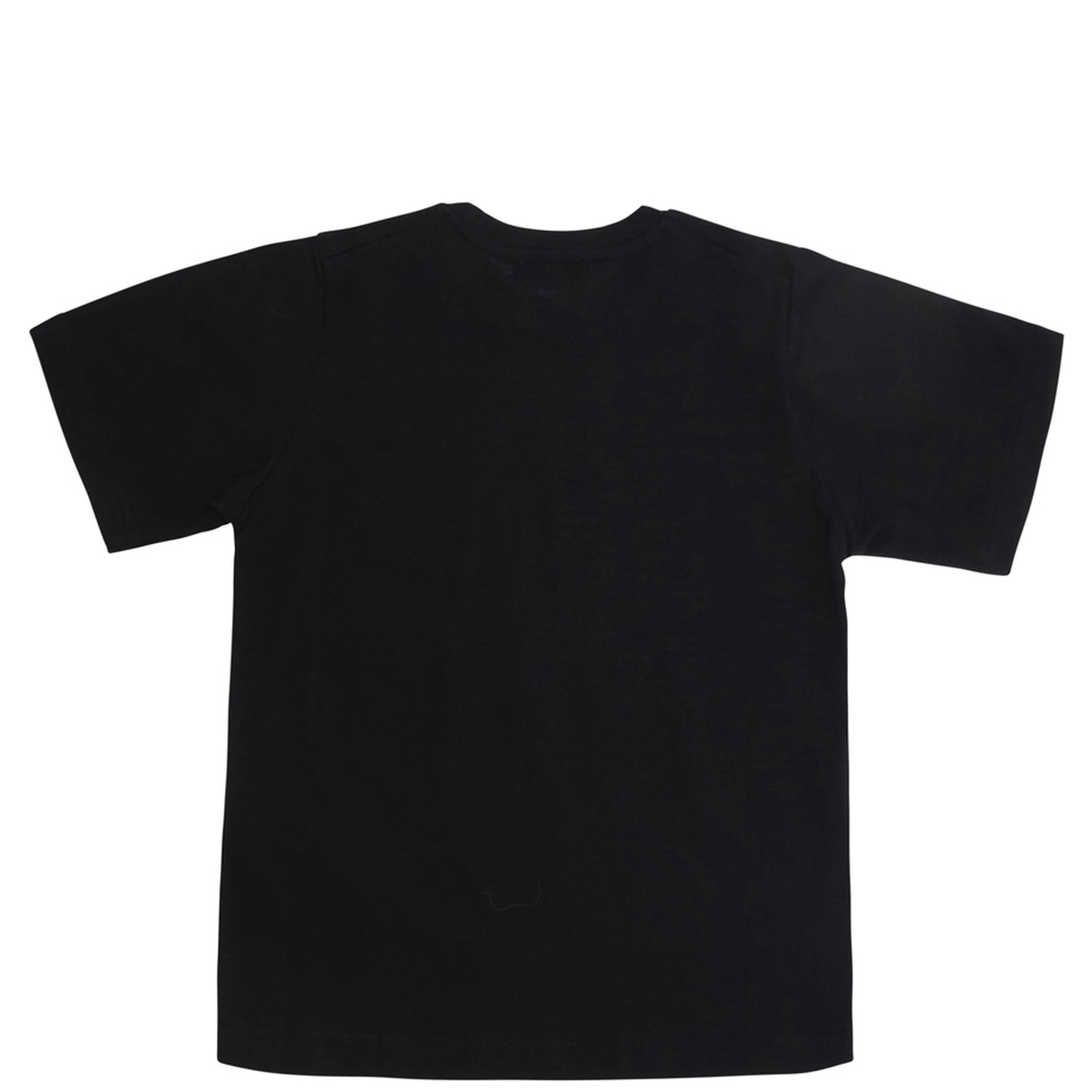 Black Crew neck T-shirt with logo lettering on the front in cotton boy