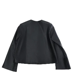 Black Jacket with logo lettering on the front in Ecoleather Girl