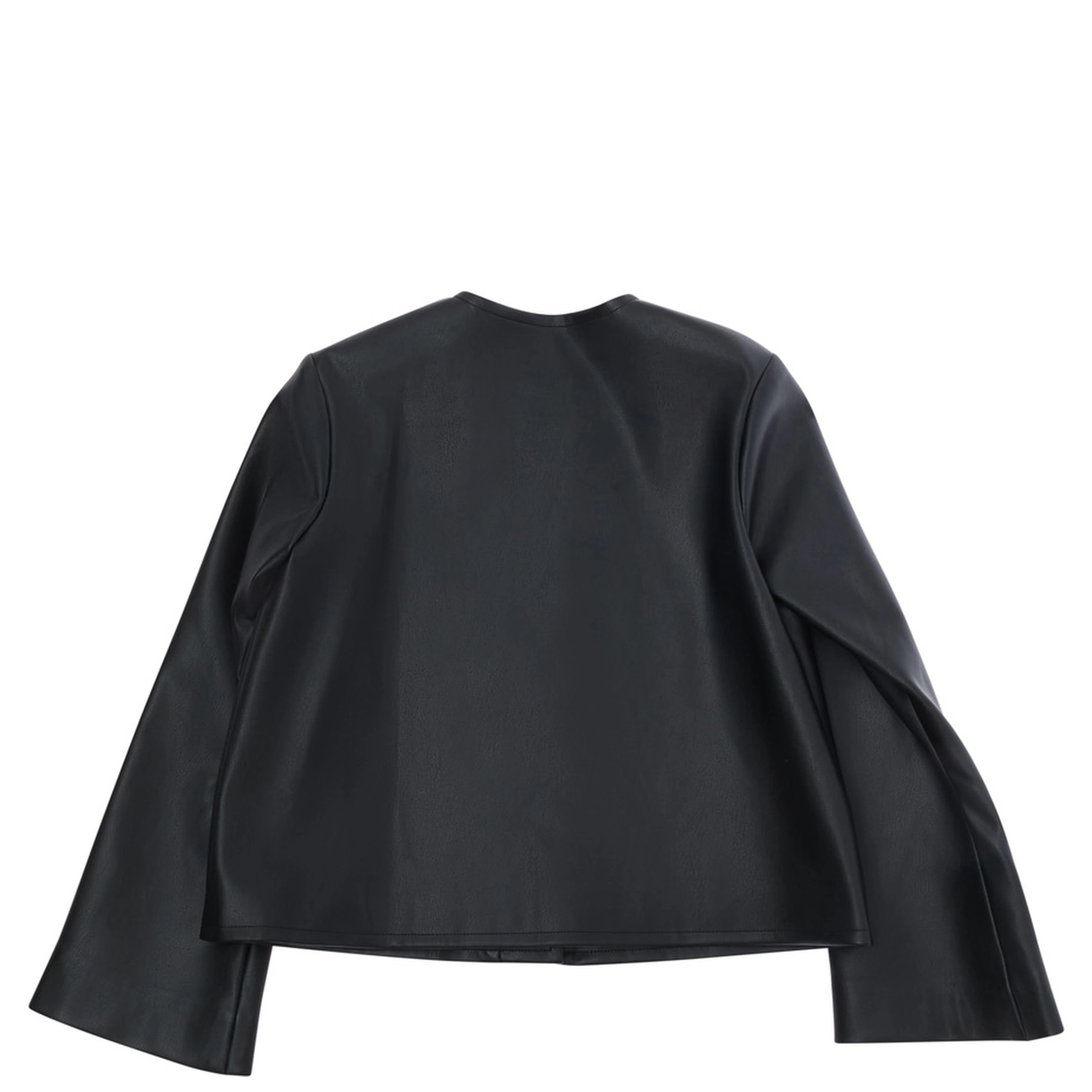 Black Jacket with logo lettering on the front in Ecoleather Girl