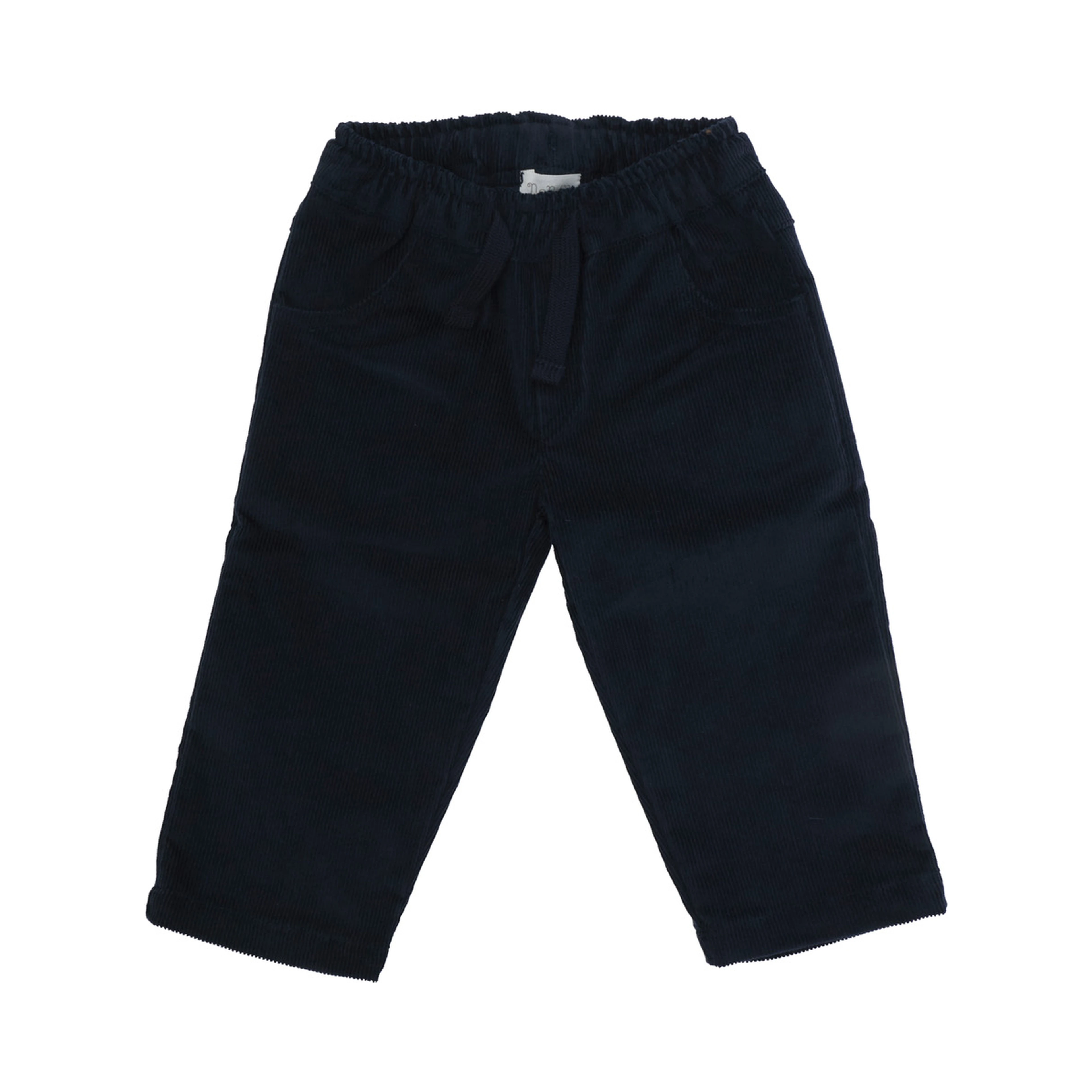 PANTS with pockets and finished hems in Cotton and Blue for Boy