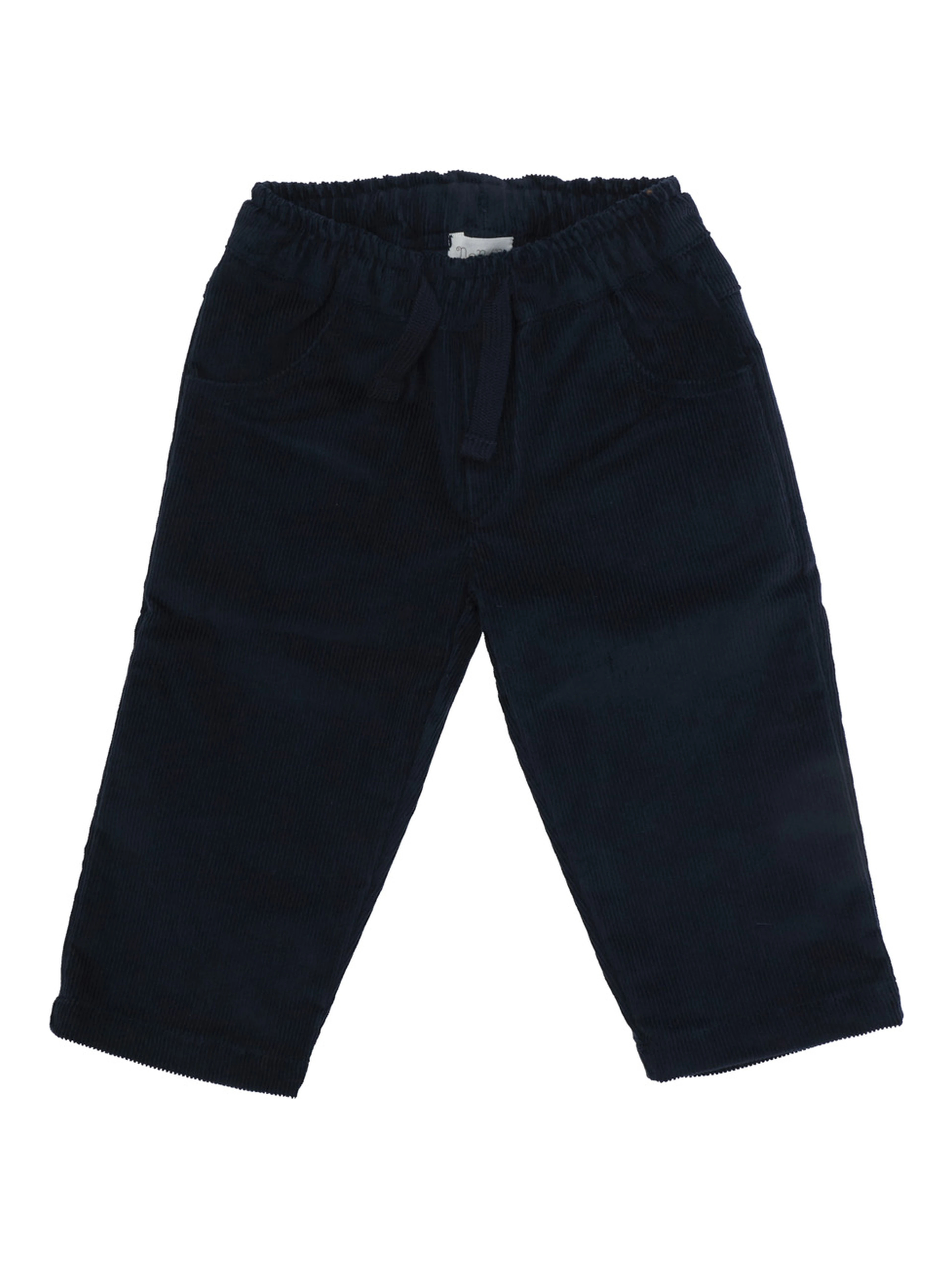 PANTS with pockets and finished hems in Cotton and Blue for Boy