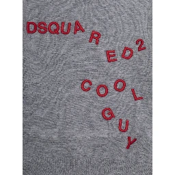 Gray Crewneck Sweater with Logo Lettering on the Front in Boy