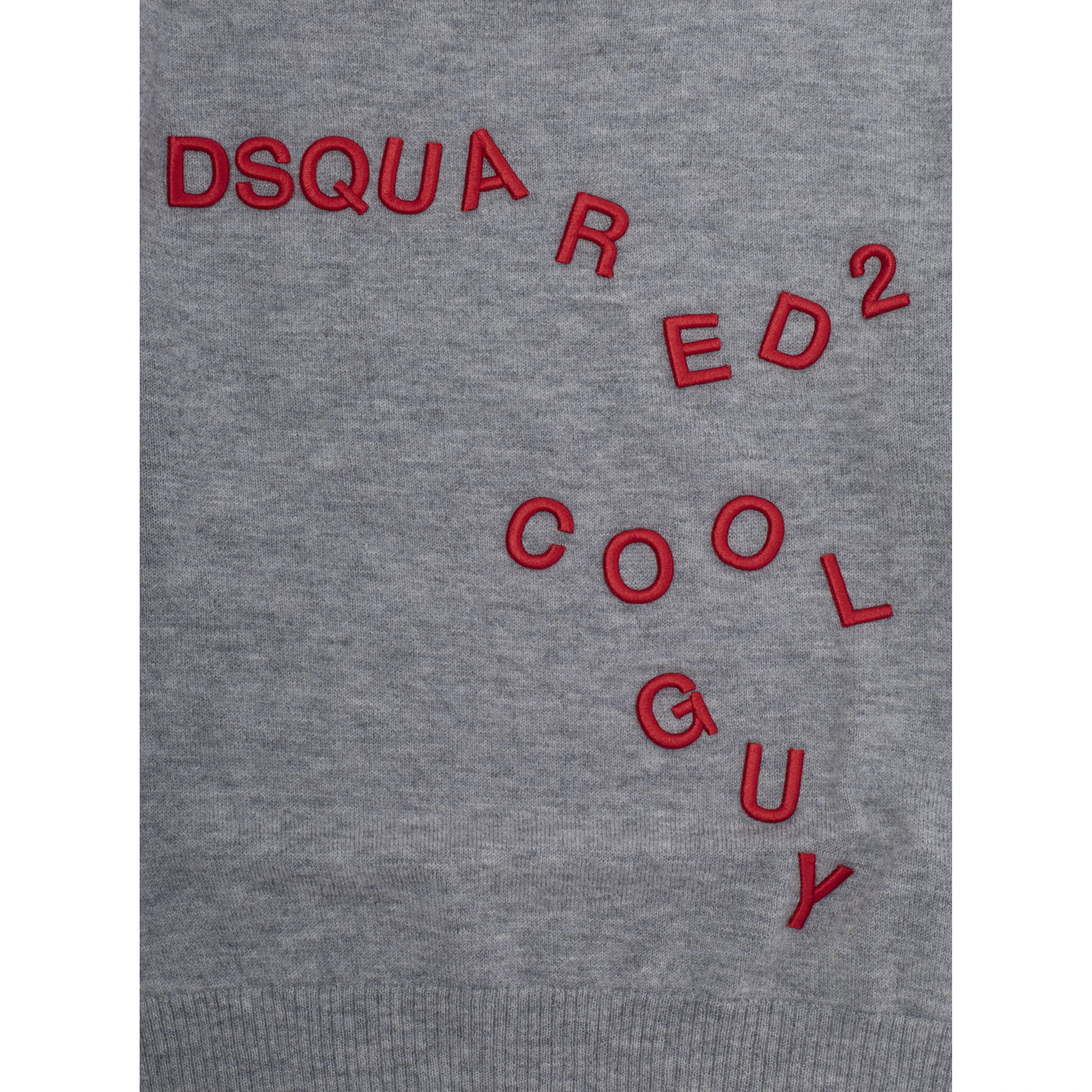 Gray Crewneck Sweater with Logo Lettering on the Front in Boy
