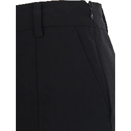 MINI SKIRT with elegant details and mixed fabric in Black for women