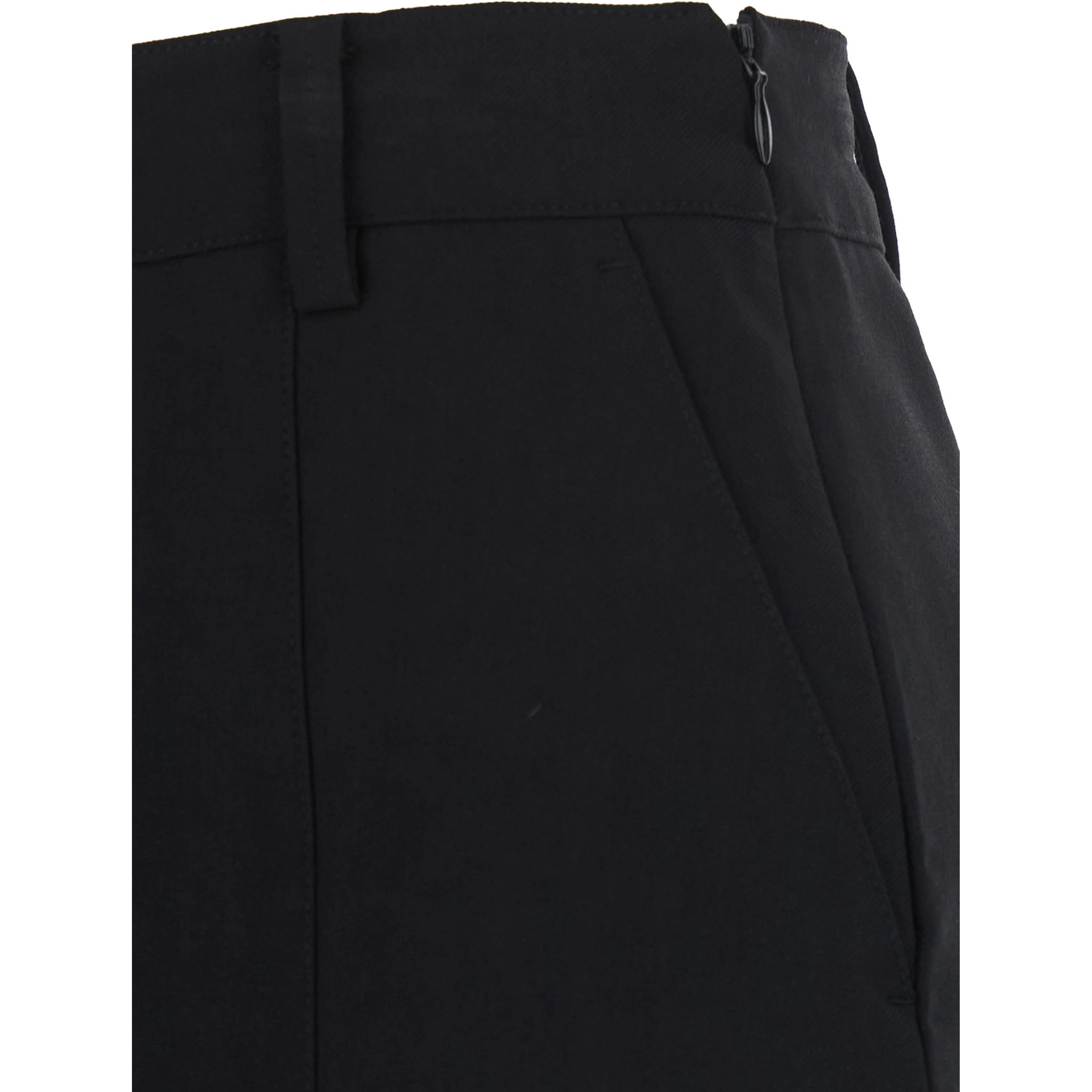 MINI SKIRT with elegant details and mixed fabric in Black for women