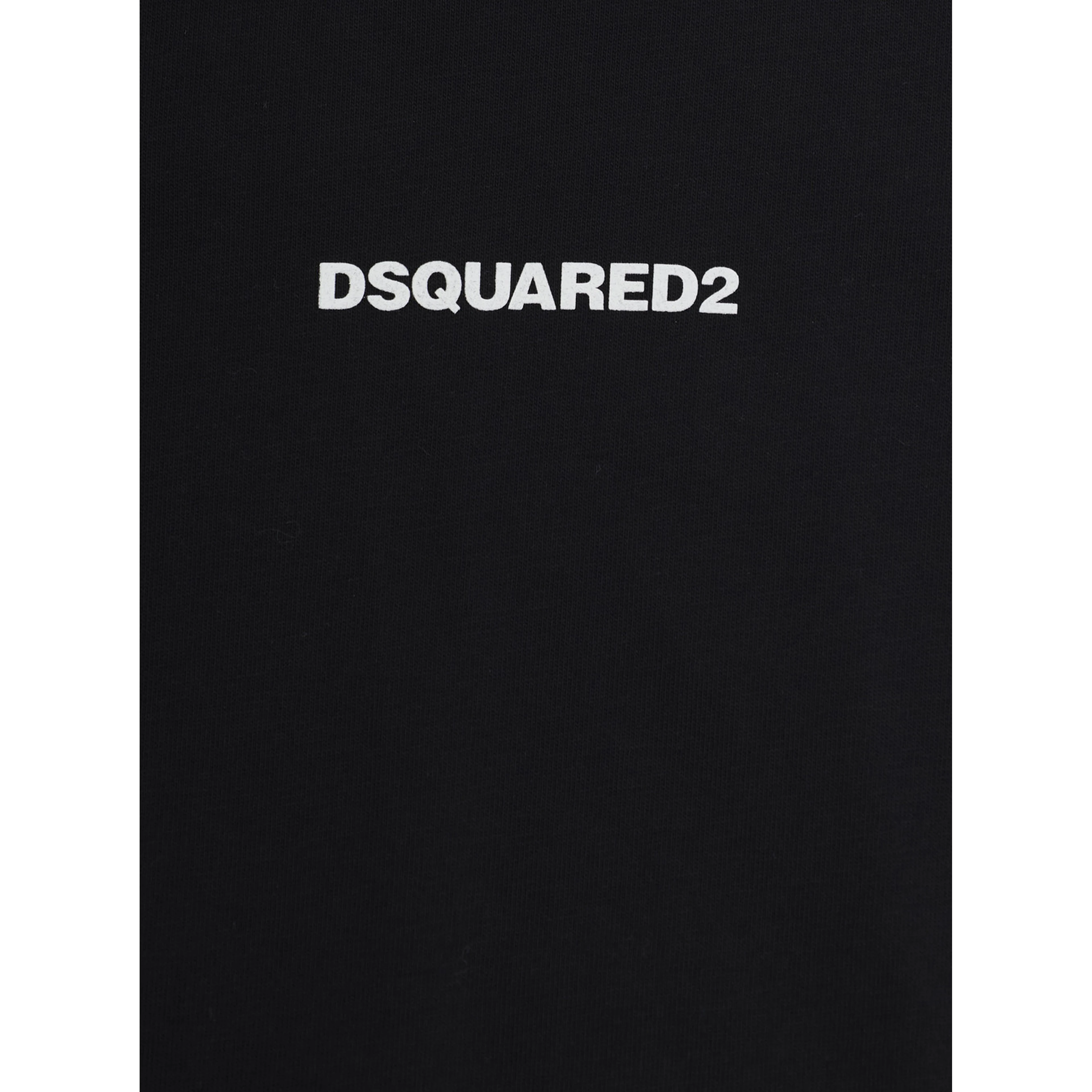 Black Crew neck T-shirt with logo lettering on the front in cotton boy