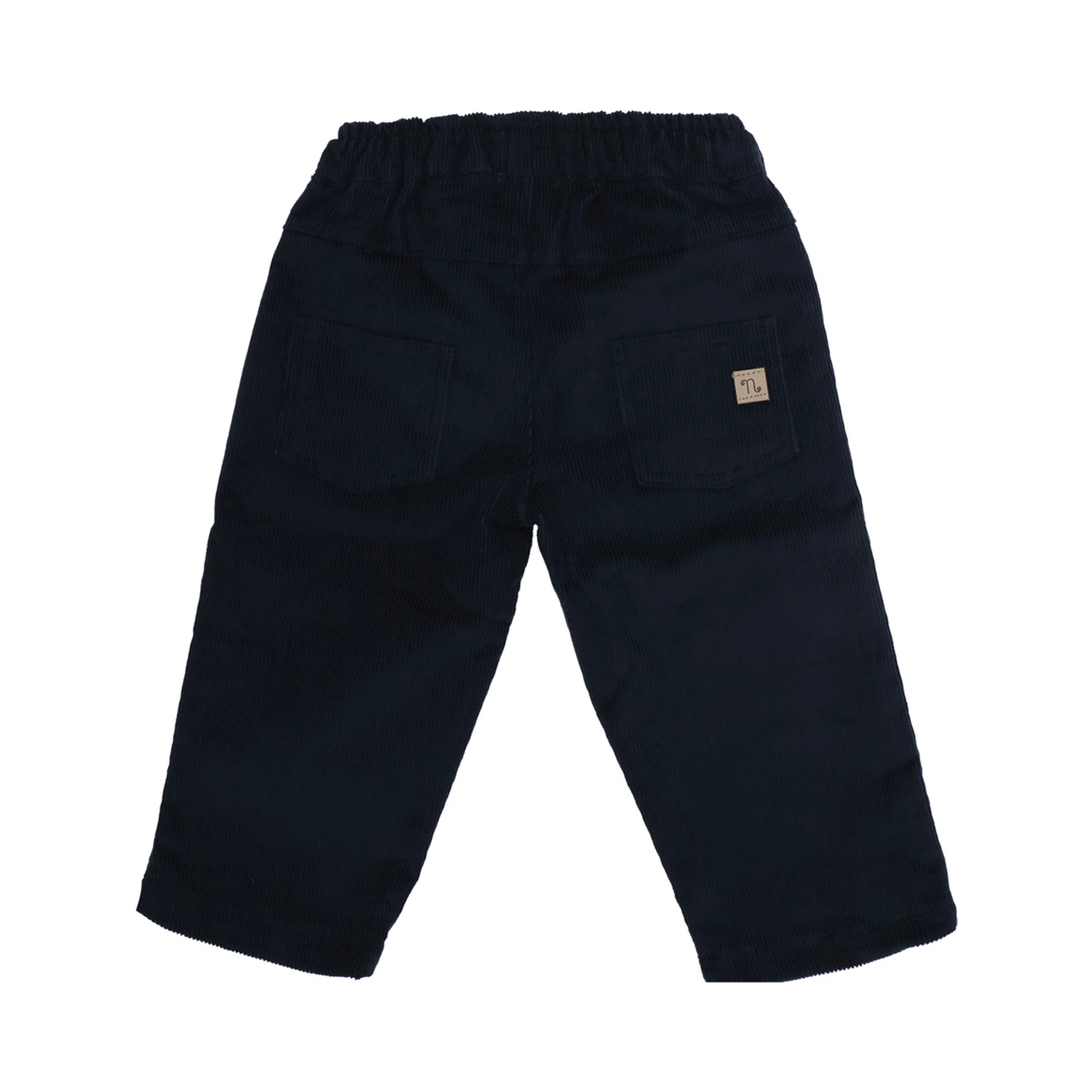 PANTS with pockets and finished hems in Cotton and Blue for Boy