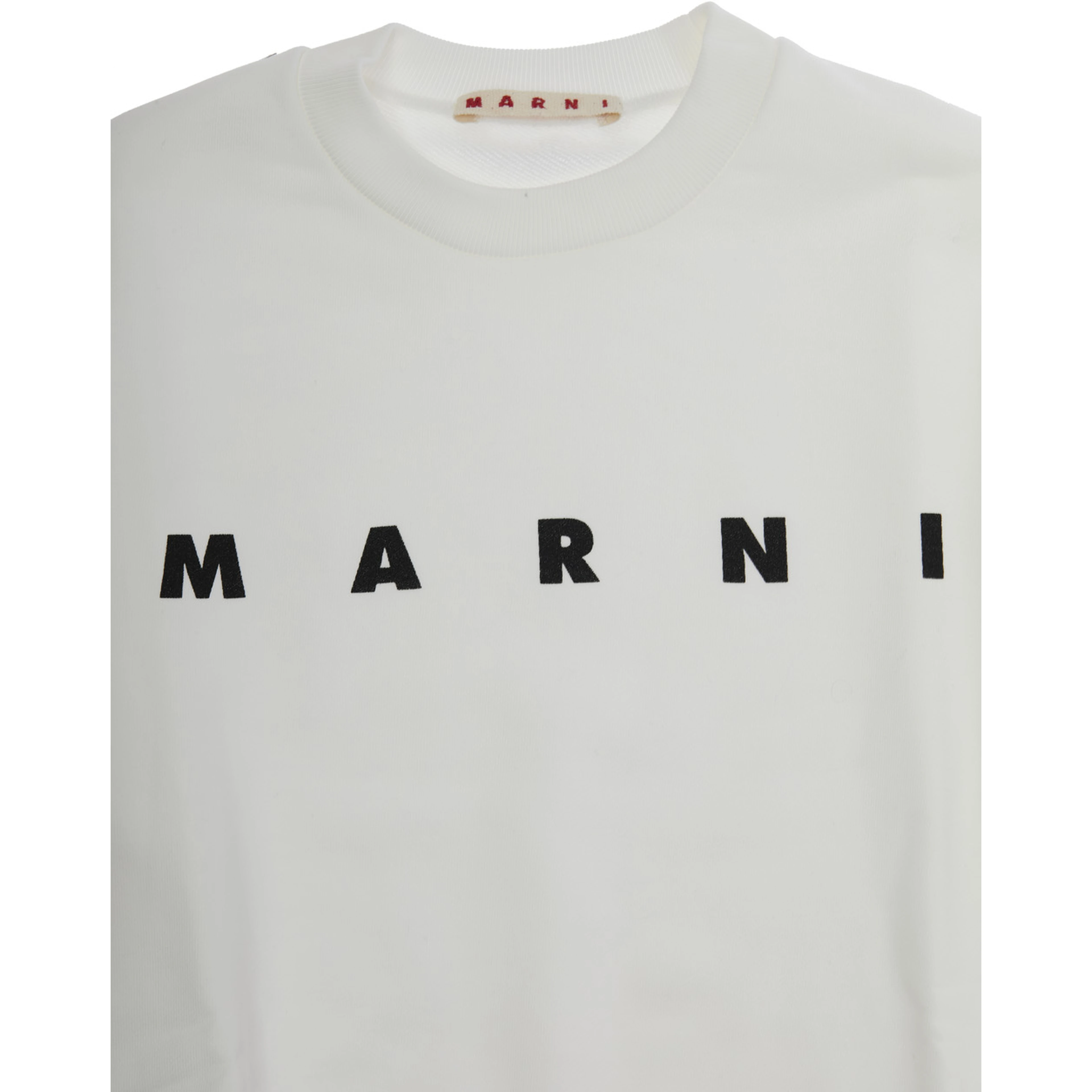 Sweatshirt M01612M00V0MS340U0M100 with crew neck and long sleeves in White Cotton for boy