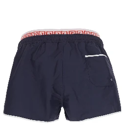 Blue Swim shorts with logo band in Tech Fabric Men