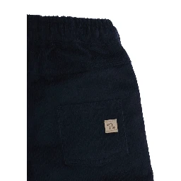 PANTS with pockets and finished hems in Cotton and Blue for Boy