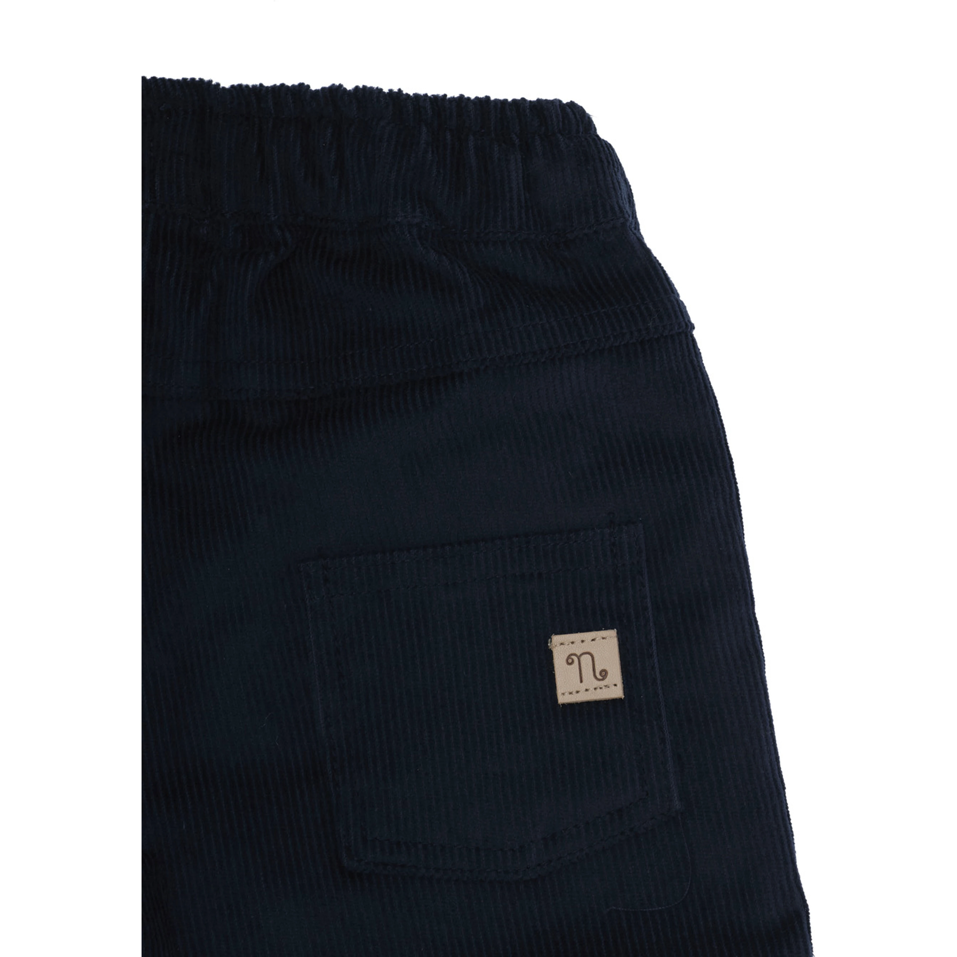 PANTS with pockets and finished hems in Cotton and Blue for Boy