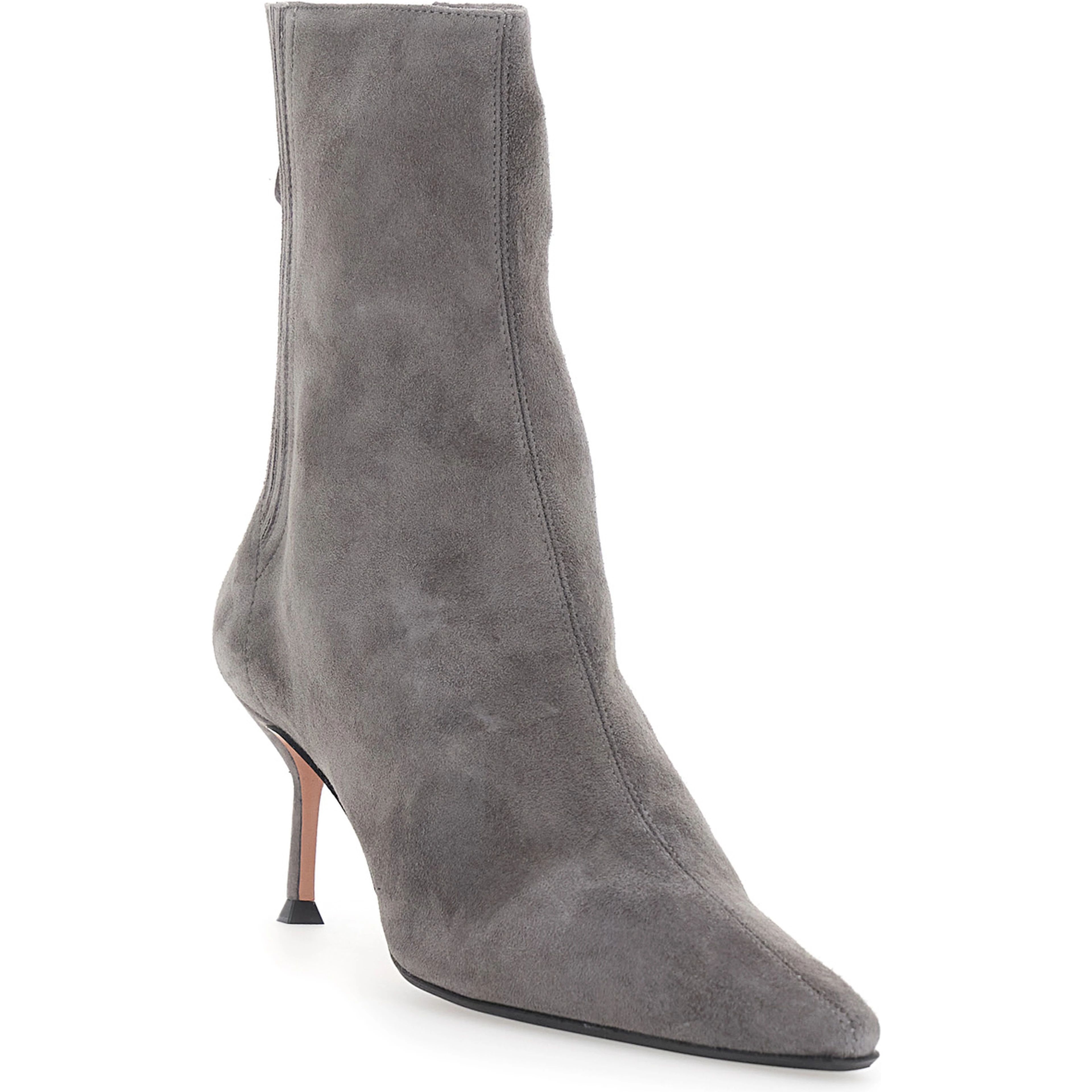 Saint Honore Gray Ankle Boots with High Stiletto Heel in Suede for Women