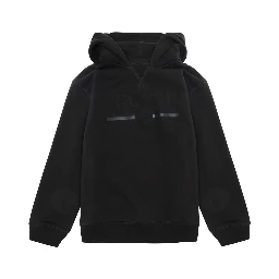 dark grey Hooded sweatshirt with tone-on-tone logo in cotton for Boy