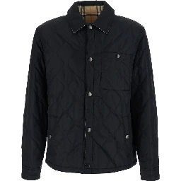 BRIGHTON Black Jacket with quilted motif and reversible design in Tech Fabric men