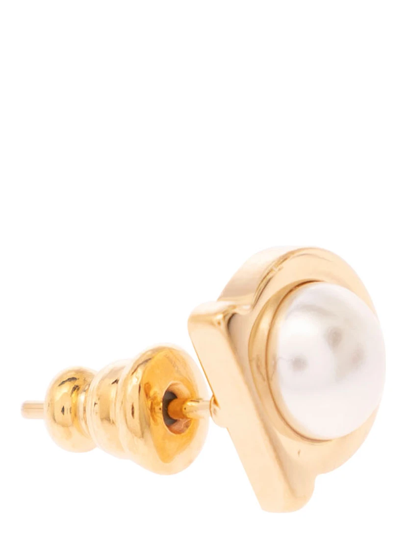 Gold Color Earrings with Hook Detail for Women