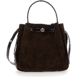 Handbag Romy Bucket with Brown Leather Handles
