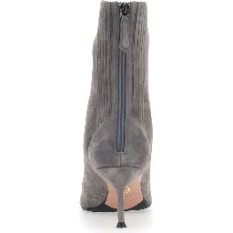 Saint Honore Gray Ankle Boots with High Stiletto Heel in Suede for Women