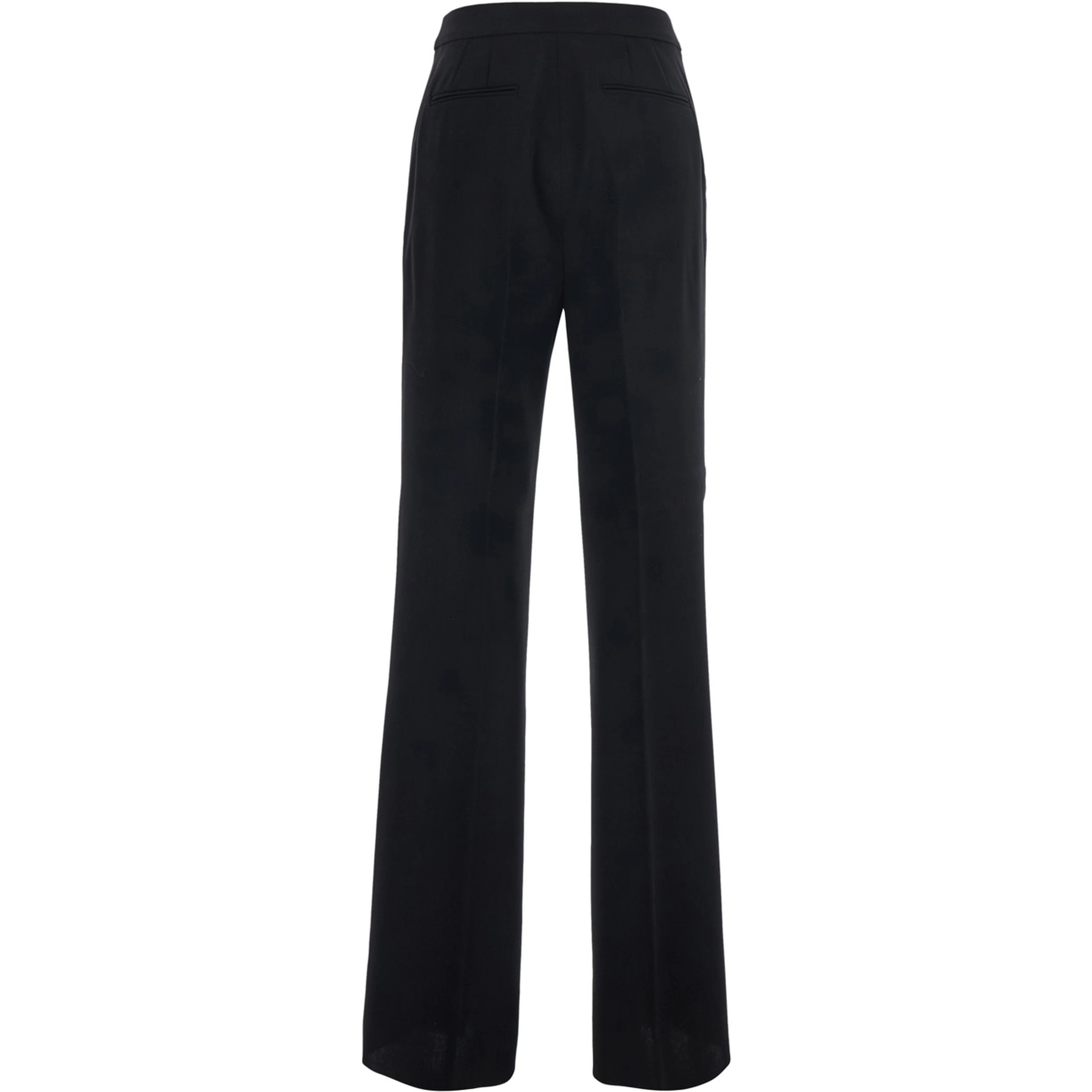 black Pants with zip and hook closure in fabric for women