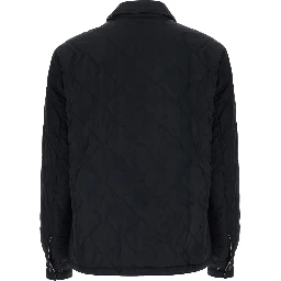 BRIGHTON Black Jacket with quilted motif and reversible design in Tech Fabric men