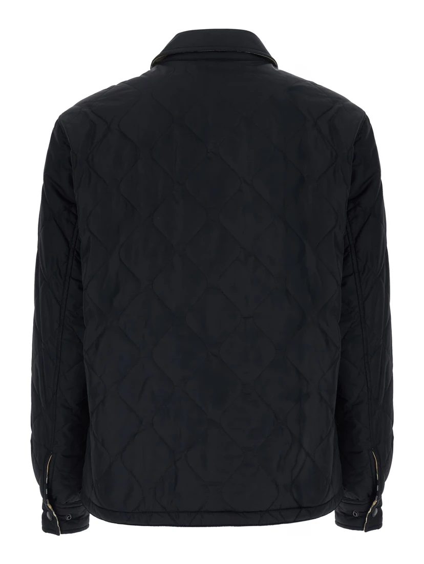 BRIGHTON Black Jacket with quilted motif and reversible design in Tech Fabric men