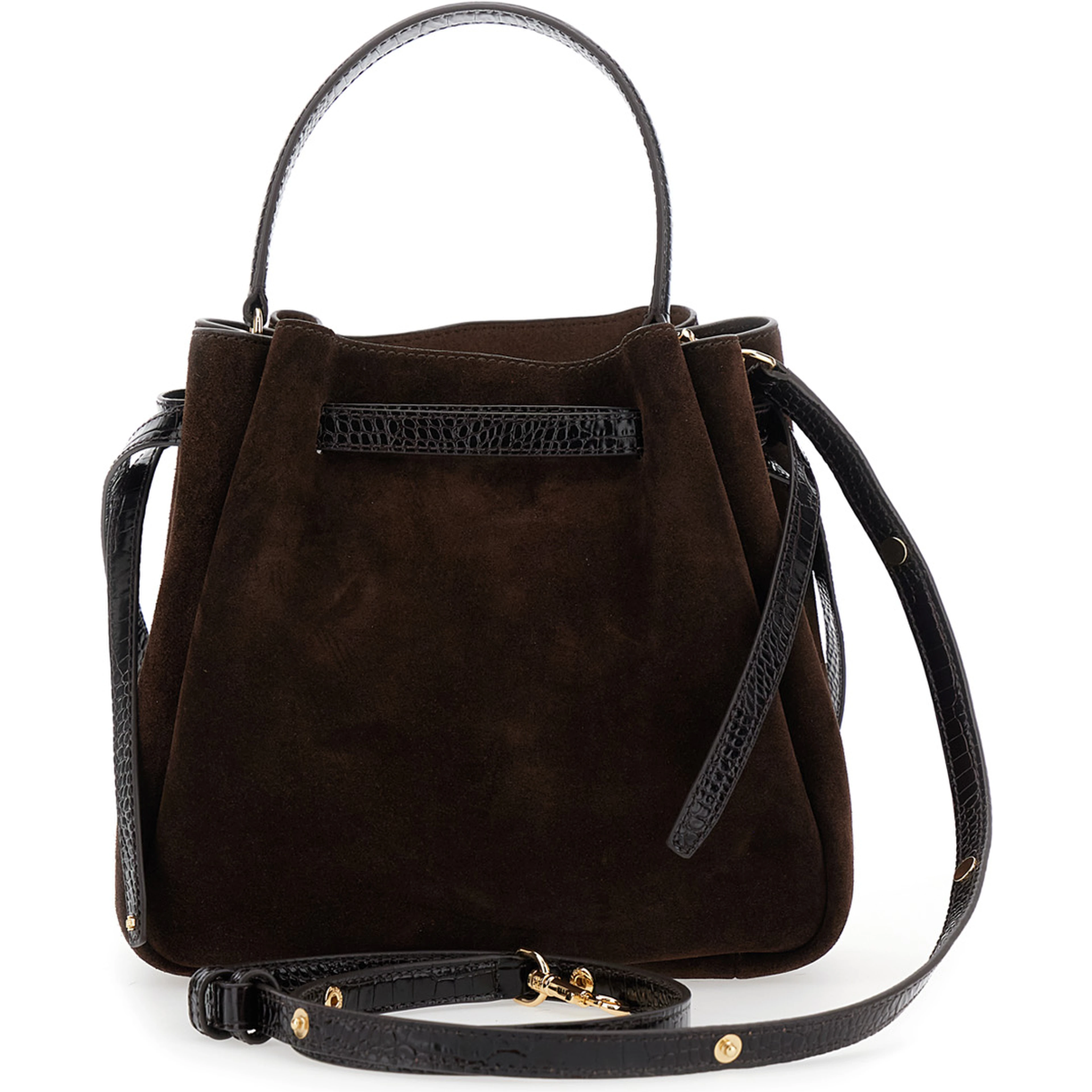 Handbag Romy Bucket with Brown Leather Handles