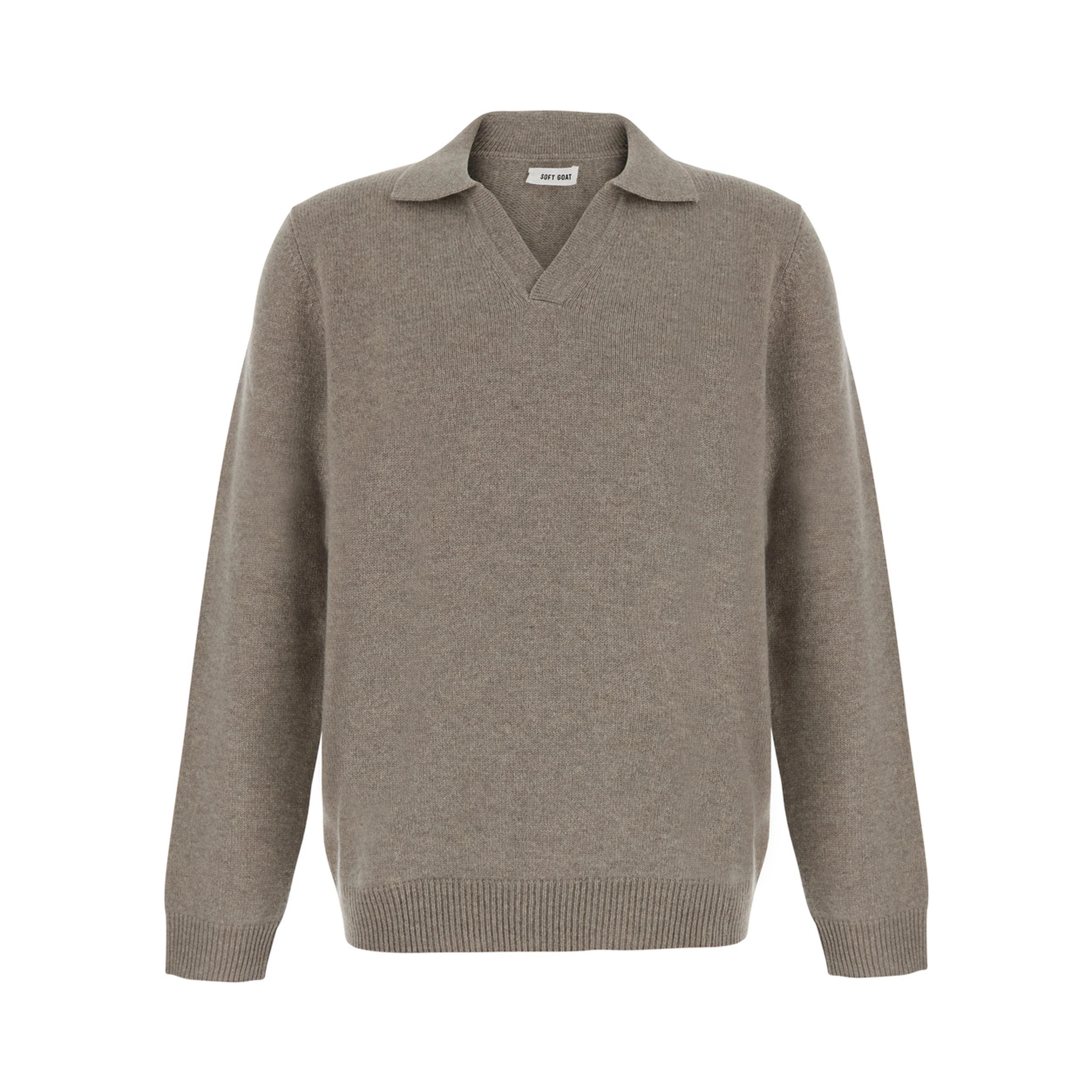 Heavy Cashmere Polo Collar Gray Women